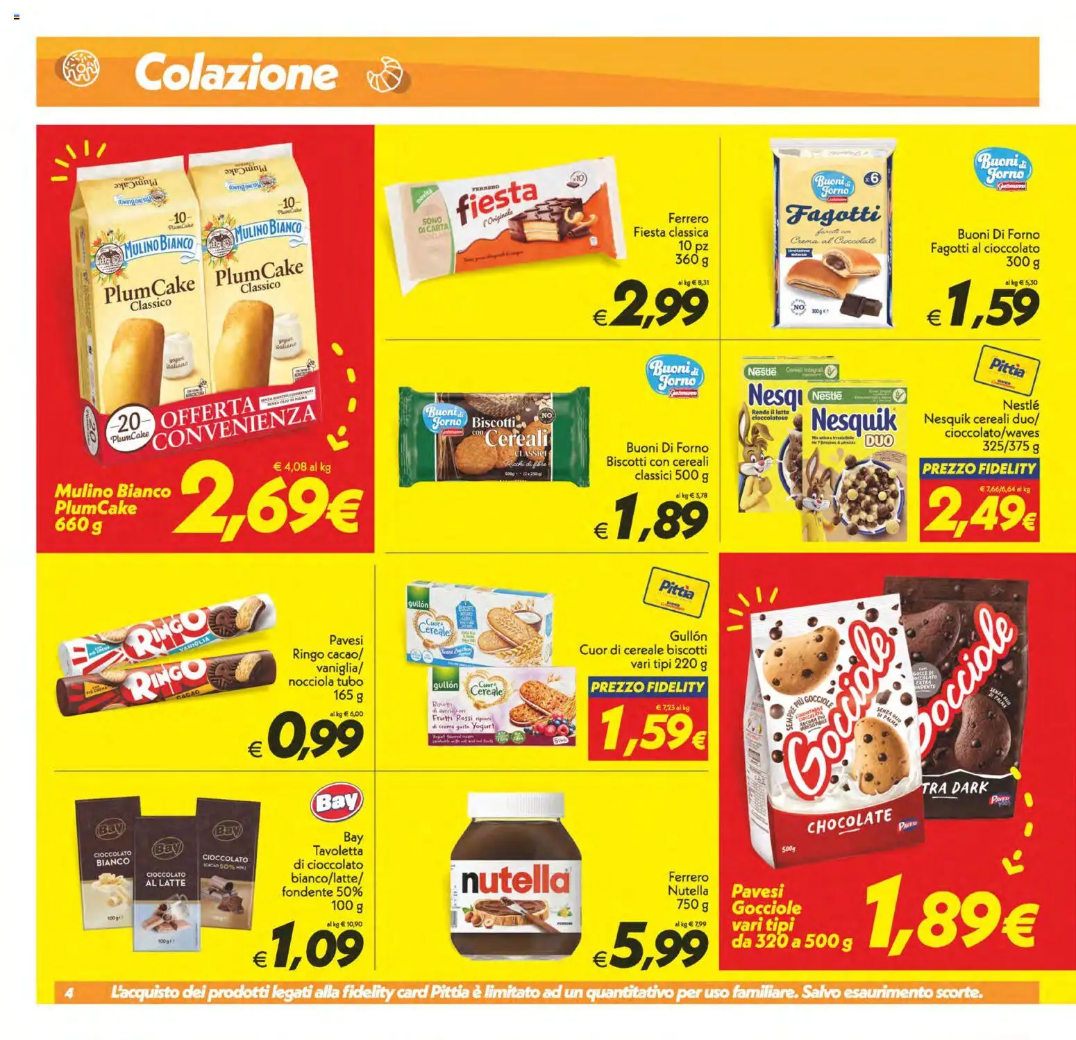 Volantino SuperConveniente del 23/10/2026 | Pagina: 4 | Prodotti: Crema, Biscotti, Nutella, Forno