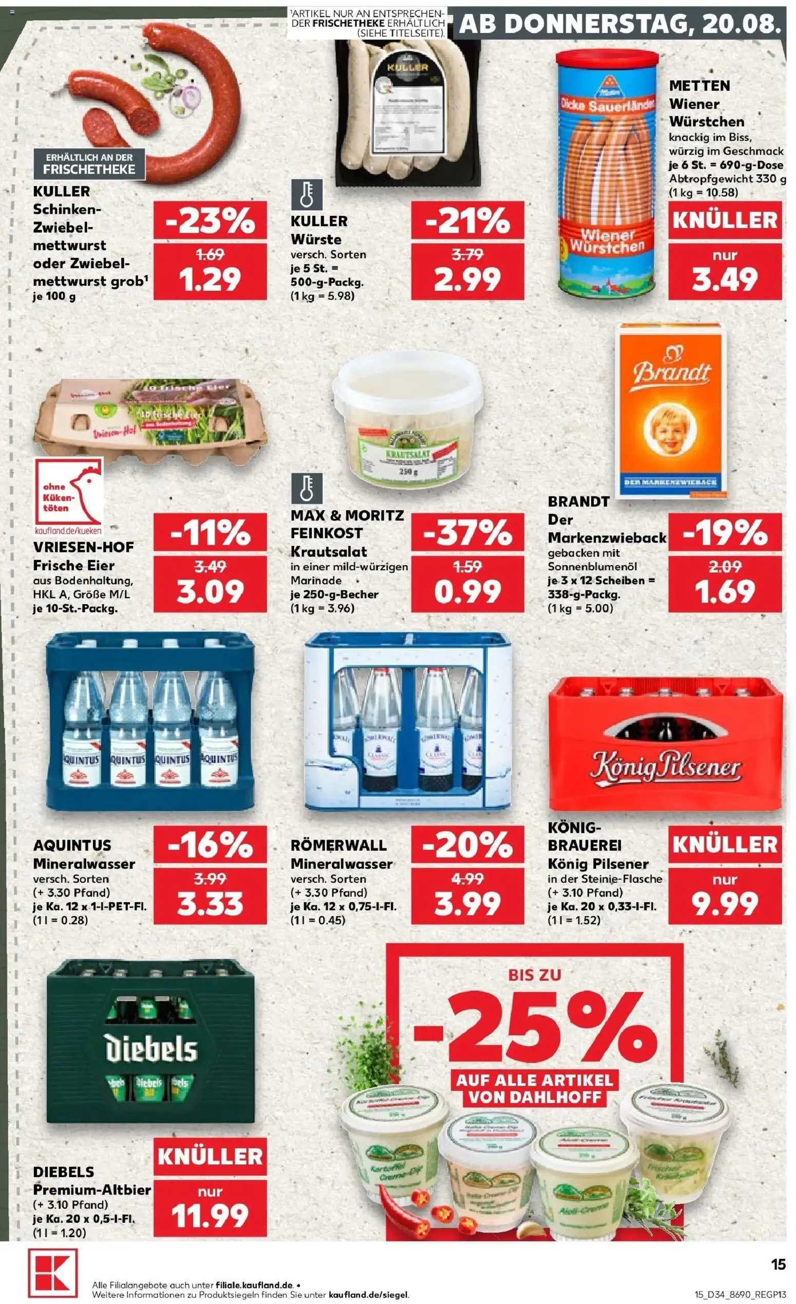 Prospekt Kaufland ab 17.08.2026 » Angebote Online zum Blättern | Seite: 26 | Produkte: Konig pilsener, Sonnenblumenol, Mineralwasser, Diebels