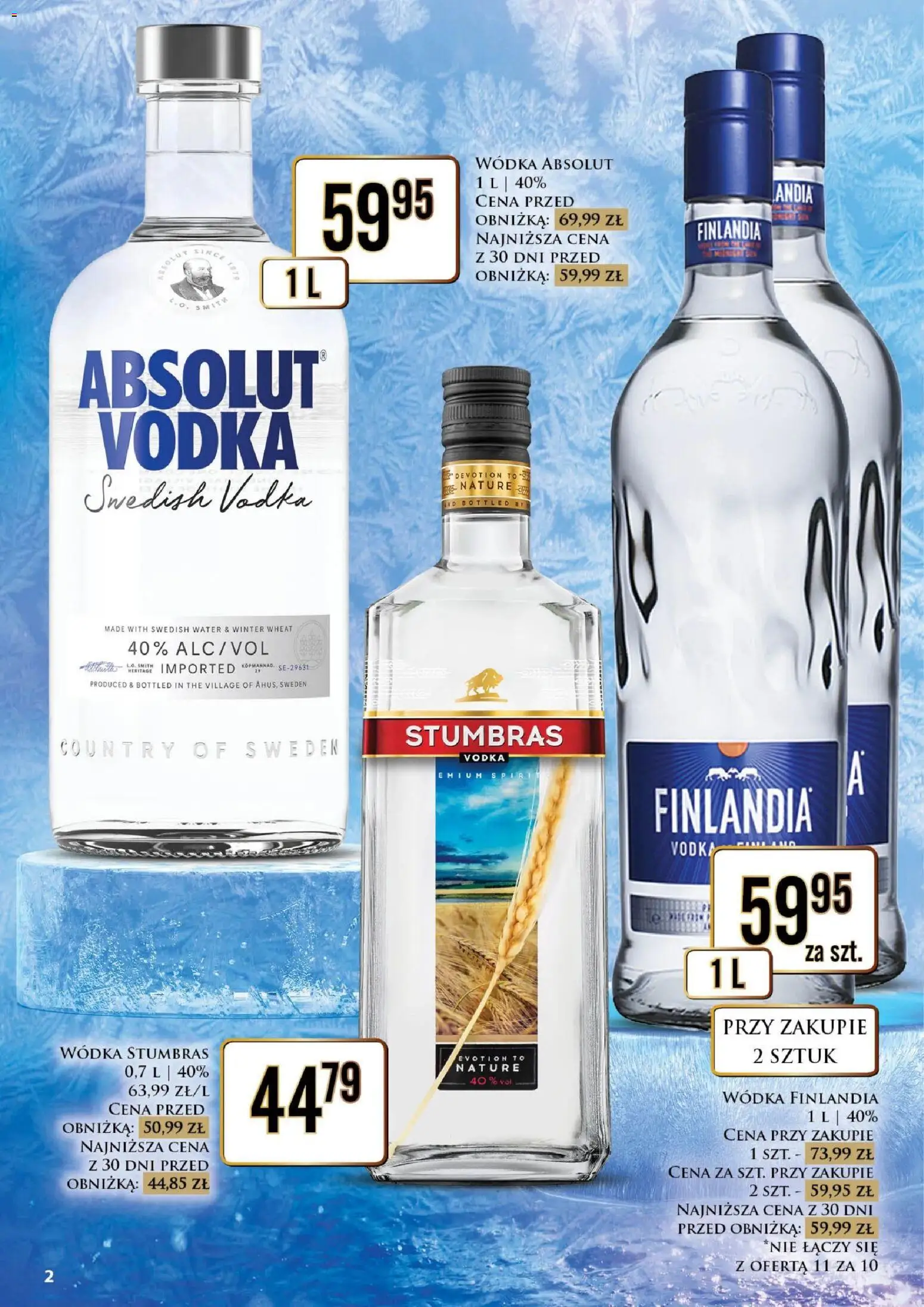 Dino gazetka alkoholowa od 16.10.2026 | Strona: 2 | Produkty: Wódka Absolut, Wódka finlandia, Absolut vodka, Vodka
