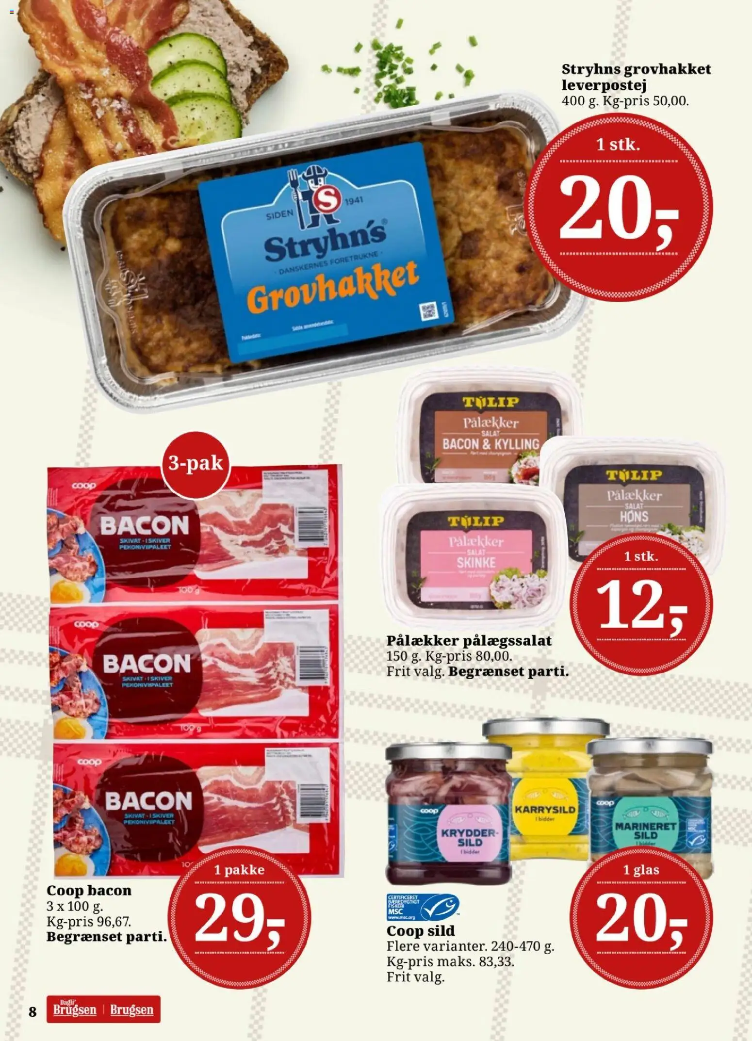 Dagli'Brugsen tilbudsavis – gyldig fra 22.05.2026 | Side: 9 | Produkter: Skinke, Leverpostej, Sild, Bacon