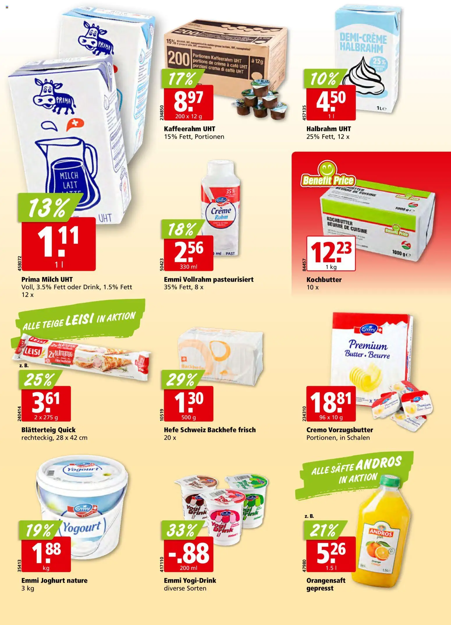 Aligro aktionen – gültig ab 07.09.2026 | Seite: 14 | Produkte: Orangensaft, Milch, Joghurt, Creme
