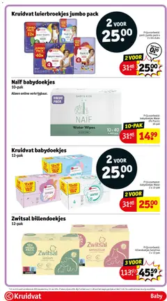 Naïf babydoekjes, Water Wipes, 10 x 40 = 400 pcs, Plastic-Free - Voorbeeld van een folder van Kruidvat, geldig van 09.06.2026 | Pagina: 81