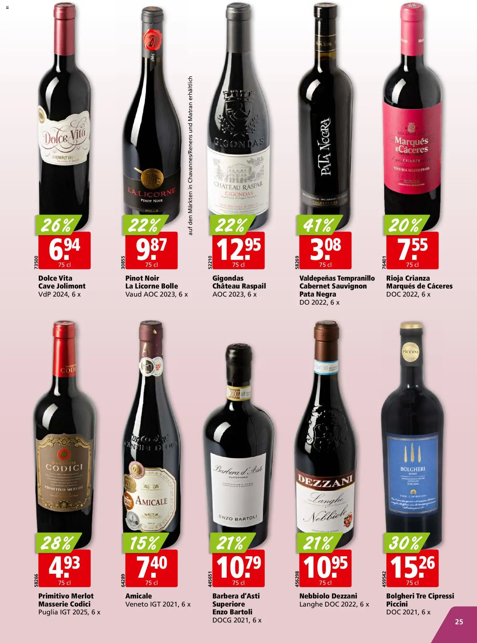 Aligro aktionen Chavannes, Matran, Genf, Sitten – gültig ab 13.07.2026 | Seite: 25 | Produkte: Merlot