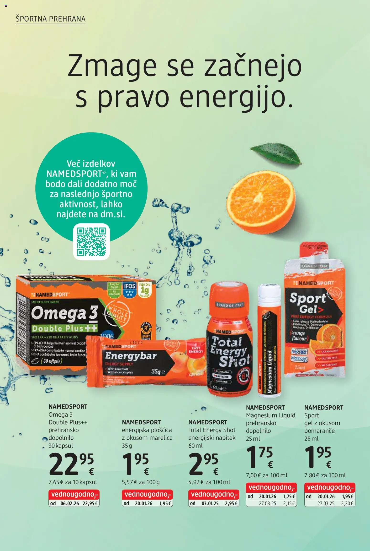 Novi DM Drogerie Markt katalog ponudbe – veljaven od 01.09.2026 | Stran: 20 | Izdelki: Marelice, Energijski napitek, Pomarance