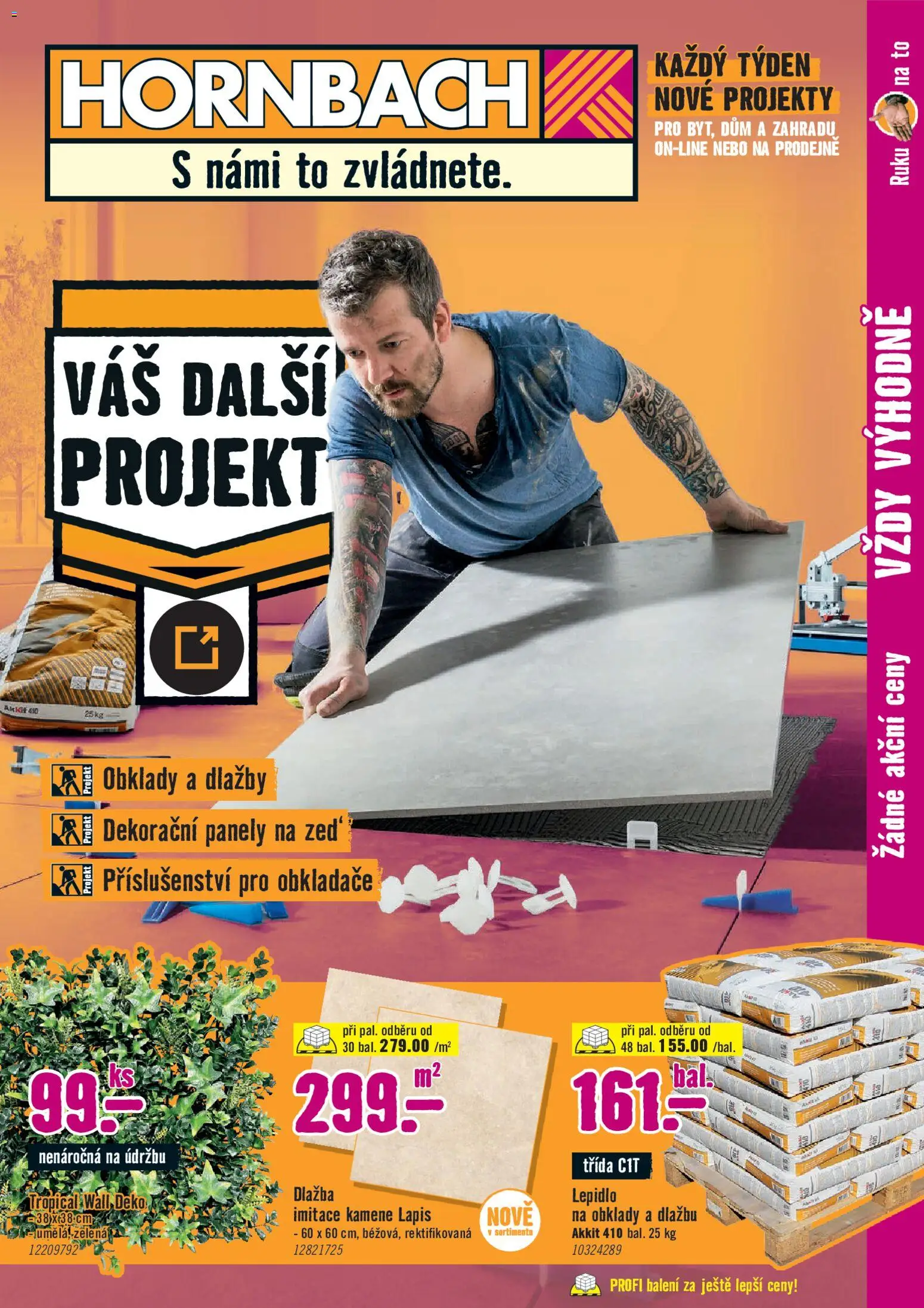 HORNBACH leták - Dlažba a obklady od 19.08.2026 | Strana: 1 | Produkty: Dlažba