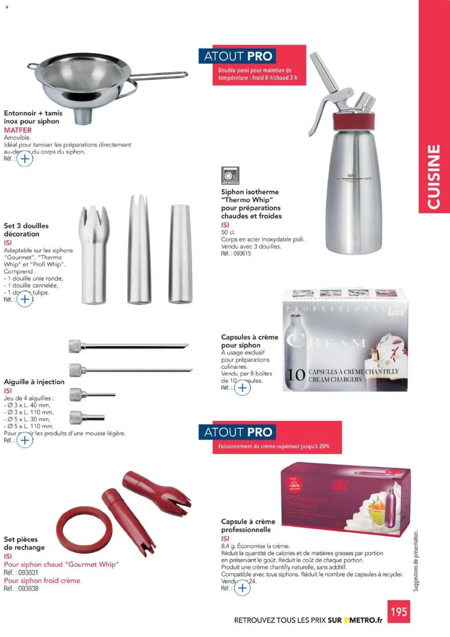 {H1} | Page: 195 | Produits: Douille, Mousse, Décoration, Crème