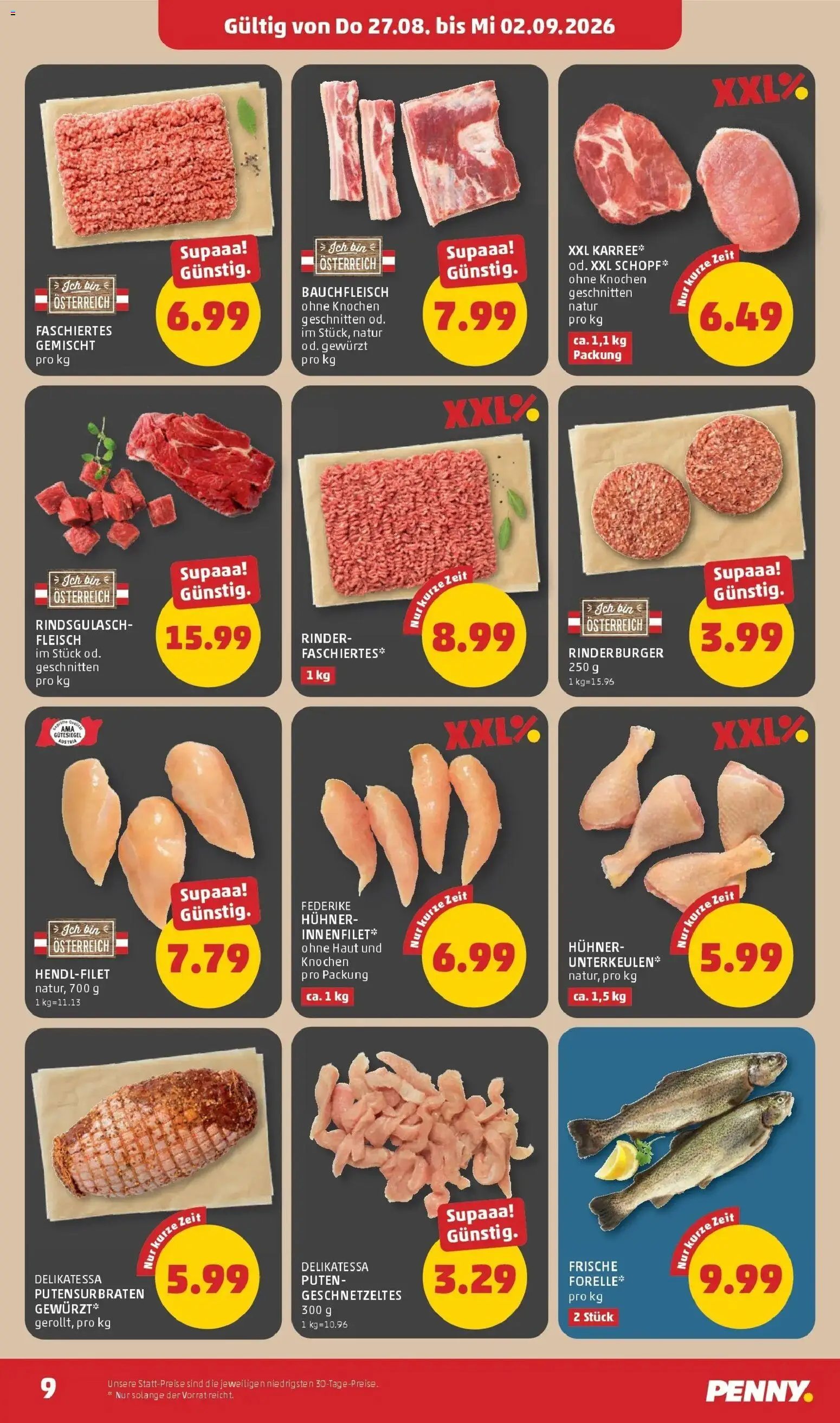 Penny Markt Die ganze Woche sparen ab (27.08.2026) - Angebote, Prospekt | Seite: 9