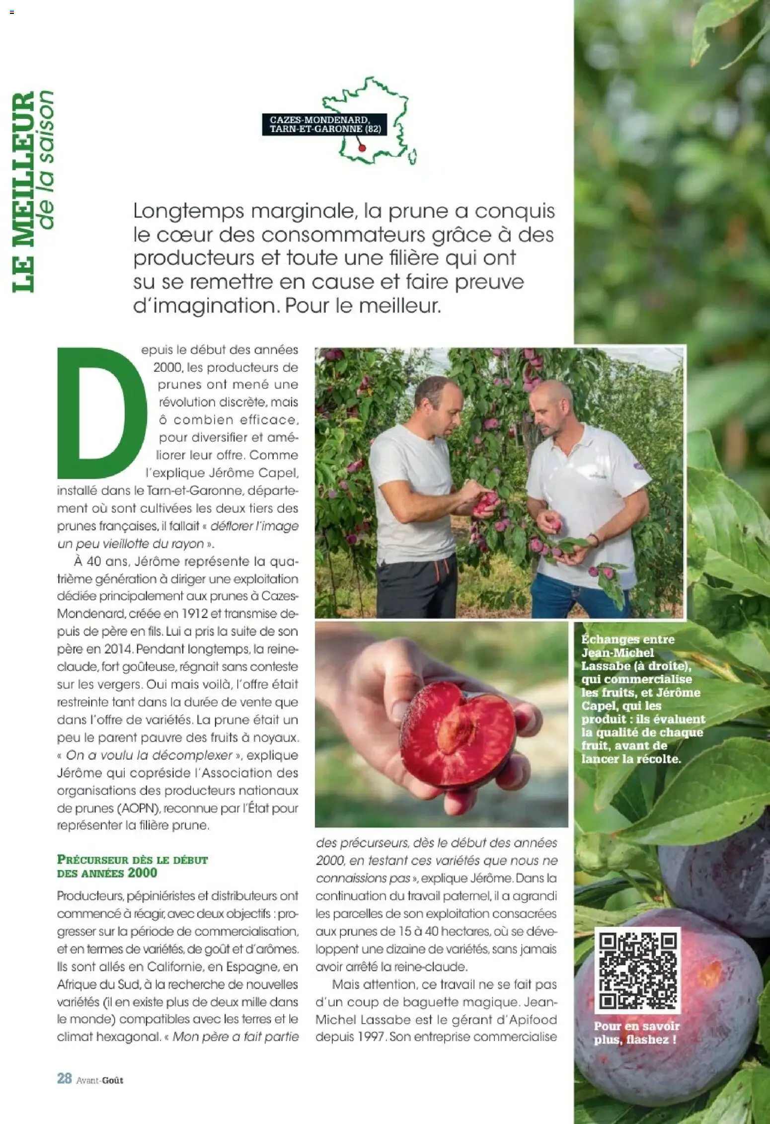 {H1} | Page: 28 | Produits: Baguette, Mais, Prunes, Fruits