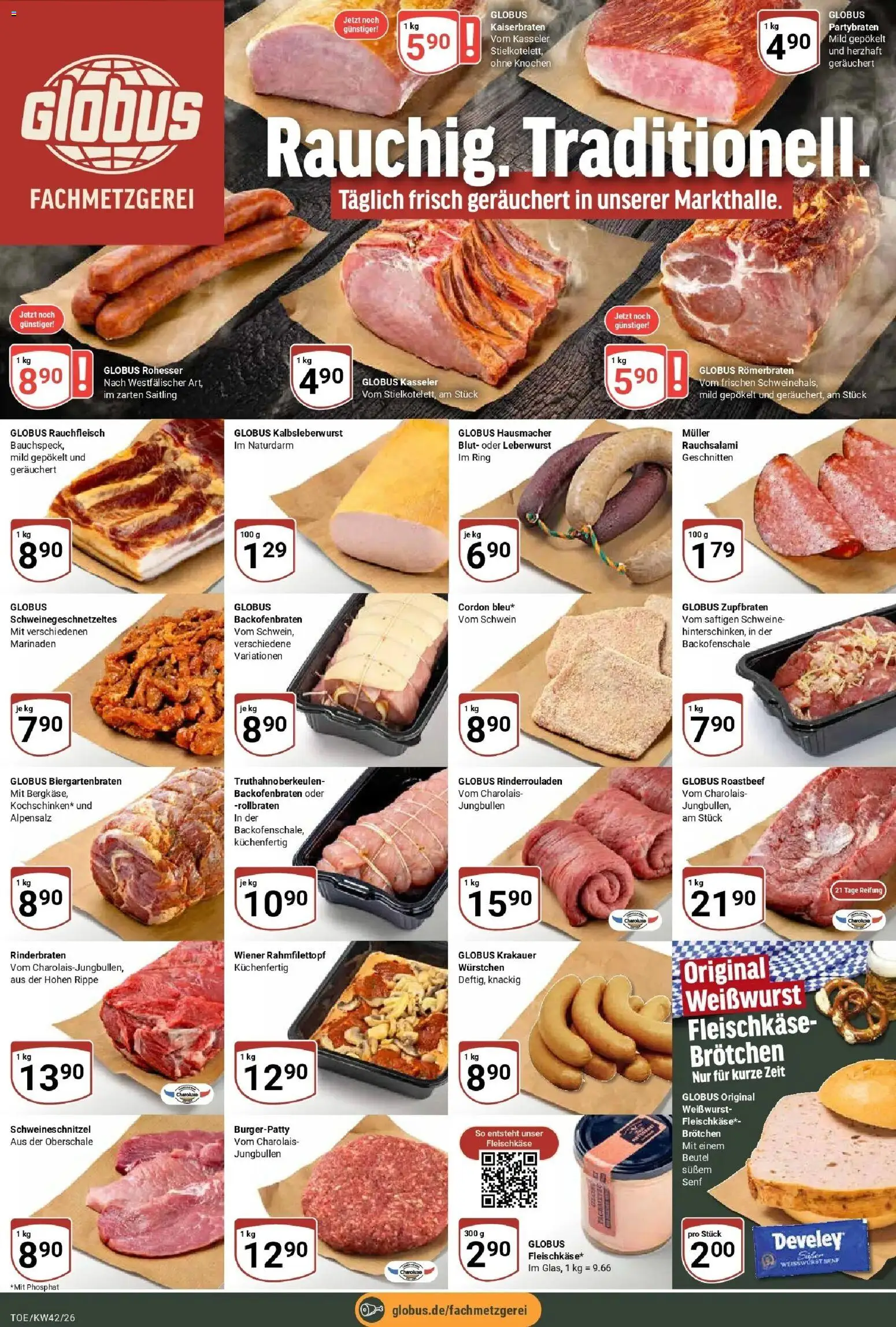 Globus Prospekt Tönisvorst (ab 12.10.2026) » Angebote online | Seite: 9 | Produkte: Rinderrouladen, Rinderbraten, Weißwurst, Roastbeef
