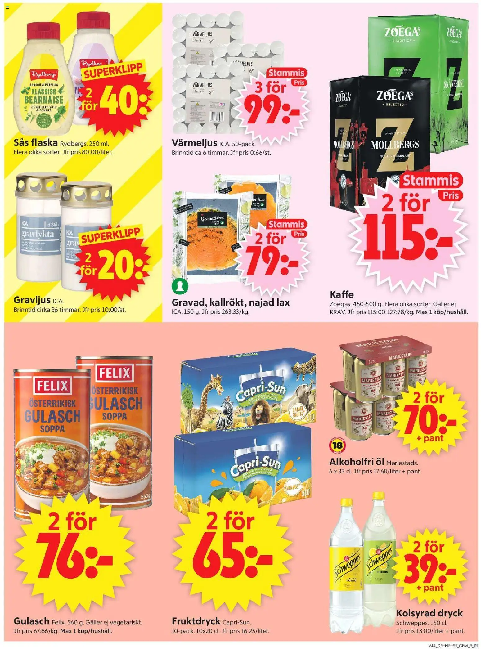 ICA Supermarket reklamblad aktuell från 26/10/2026 | Sida: 9 | Produkter: Gem, Lax, Värmeljus, Soppa