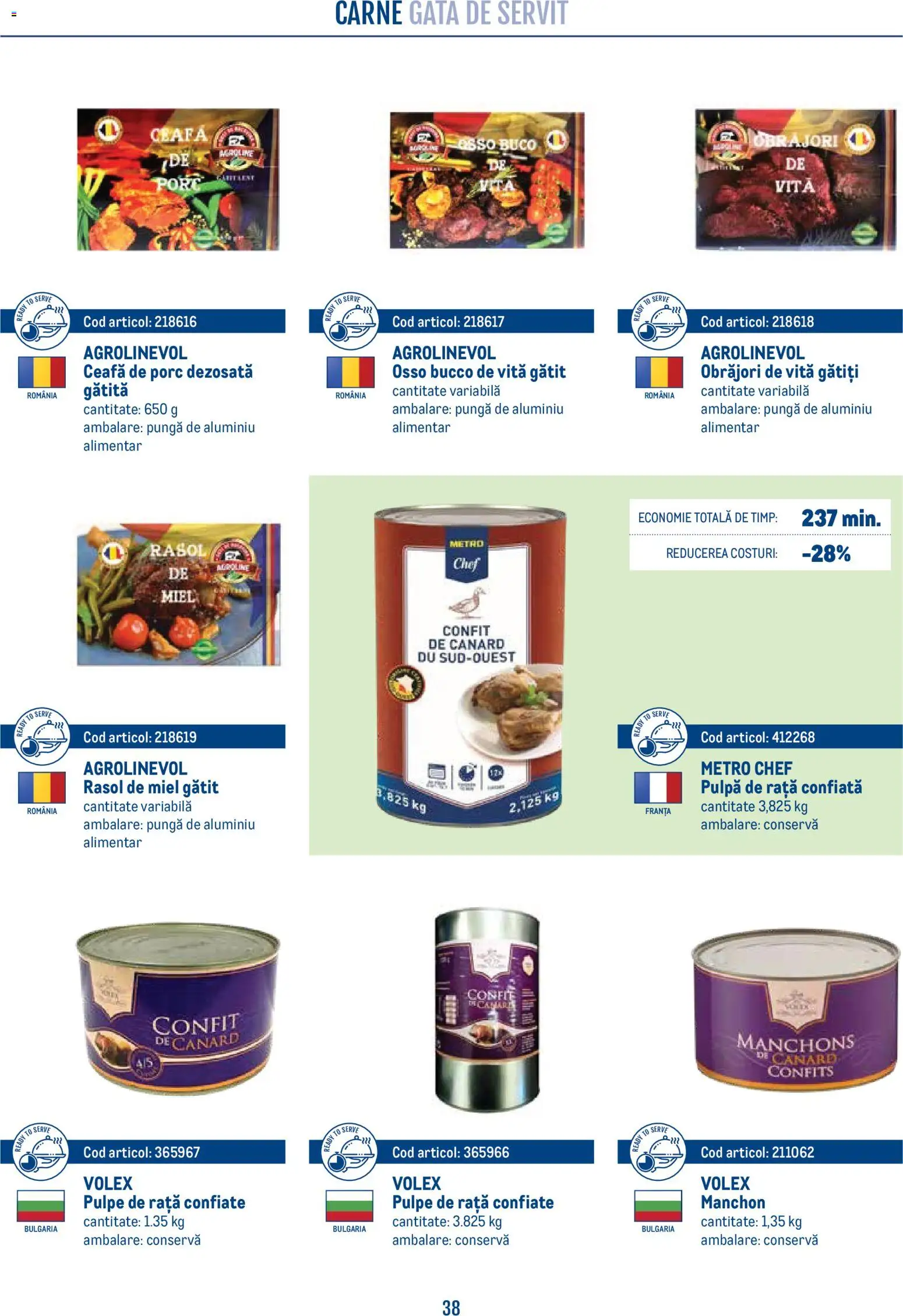 Noul catalog Metro – valabil de la 21.04.2026 | Pagină: 38 | Produse: Pungă, Keçeli kalem, Rață, Rasol