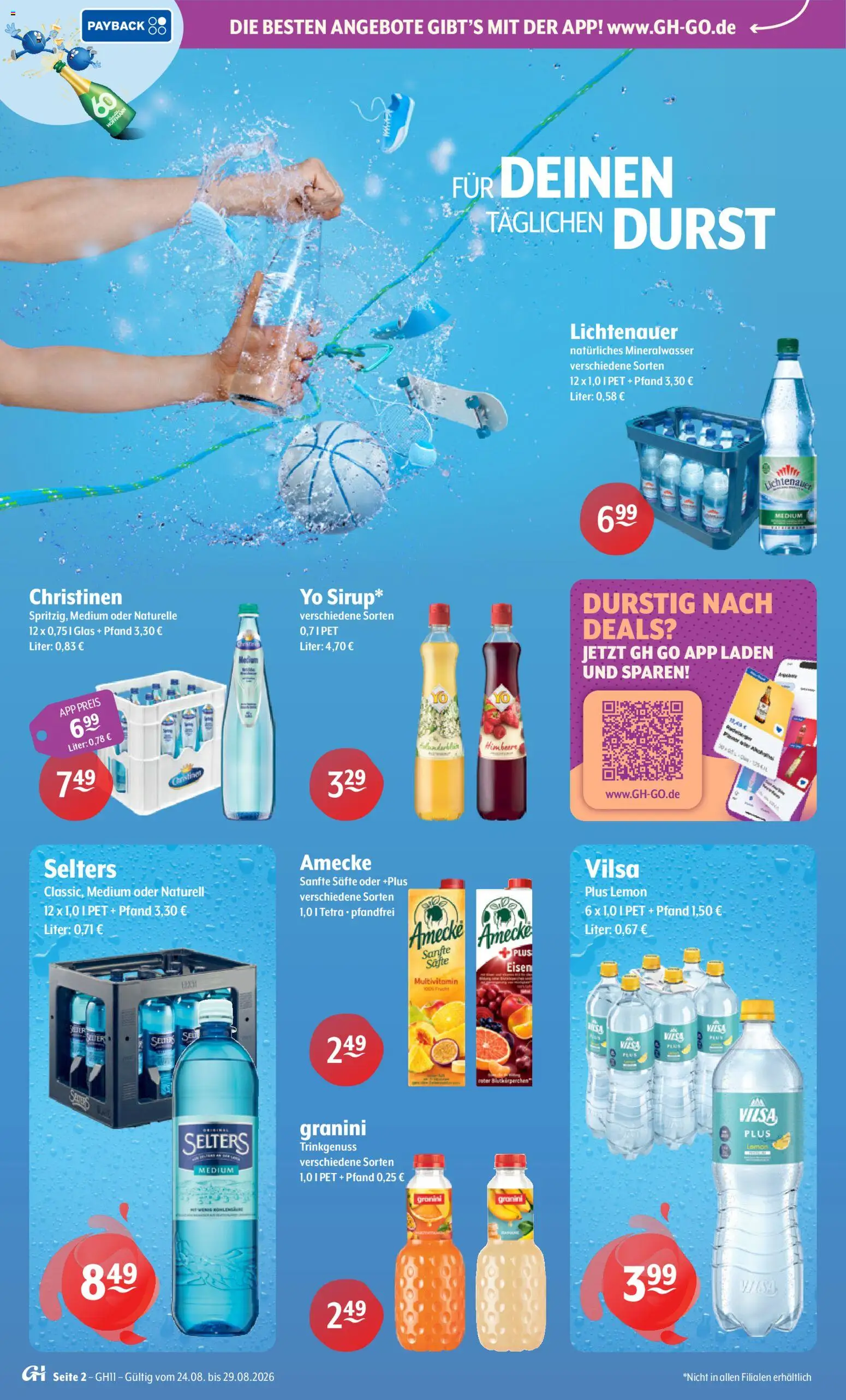 Getränke Hoffmann Prospekt – gültig ab 24.08.2026 | Seite: 2 | Produkte: Mineralwasser, Granini