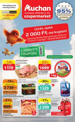 Auchan Szupermarket akciós újság - amely érvényes a következő dátumtól: 2026.09.17.