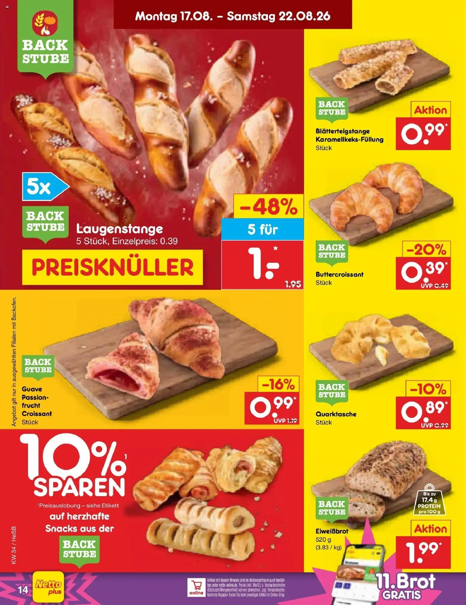 Netto Marken-Discount Prospekt Hamburg – gültig ab 17.08.2026 | Seite: 20 | Produkte: Croissant
