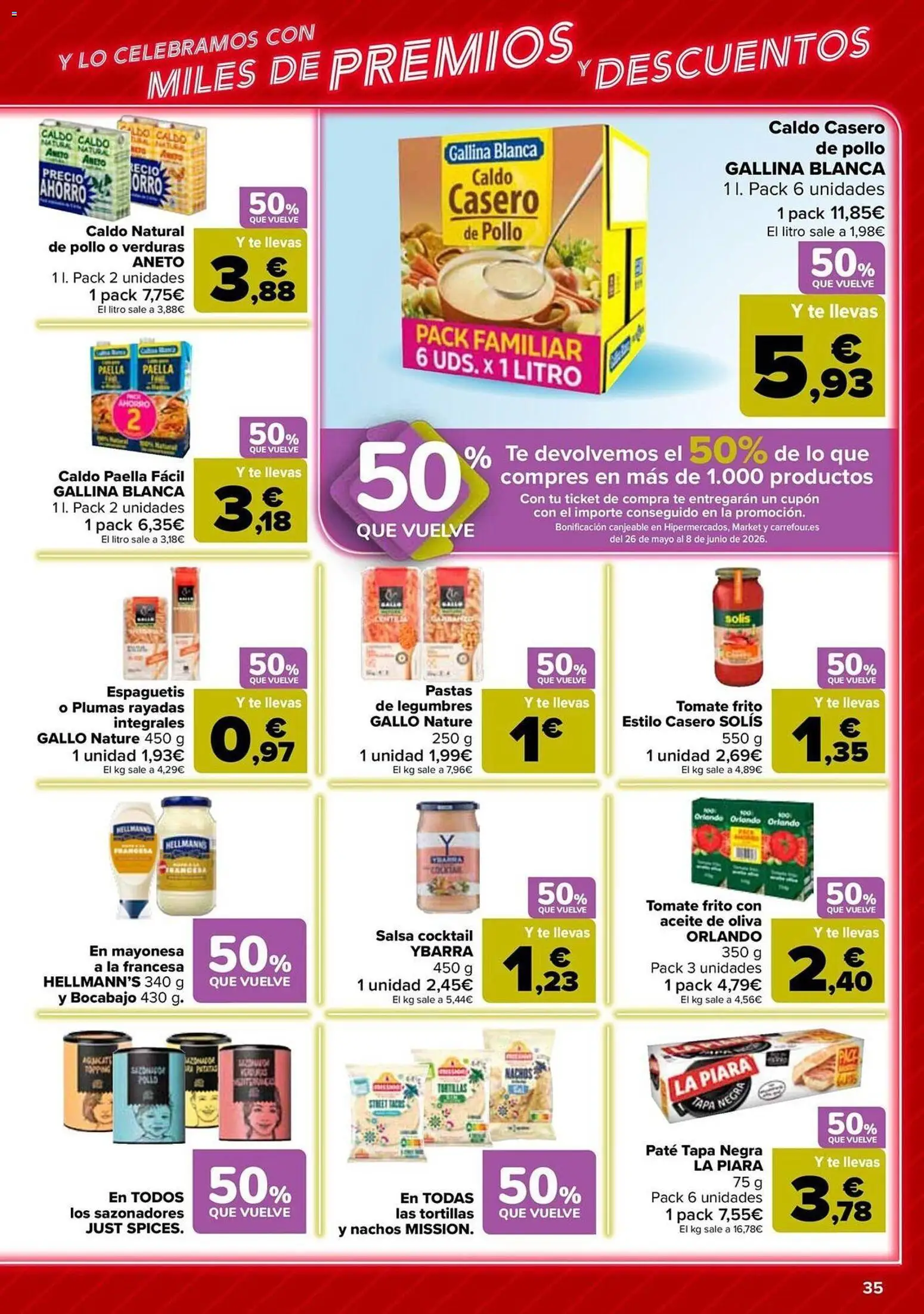 Carrefour folleto │ válido desde el 12.05.2026 | Página: 35 | Productos: Καλτσάκια μισά, Paté, Té, Aceite de oliva