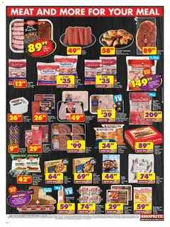 Shoprite specials catalogue – valid from 20.04.2026 | Page: 2 | Products: Steak, Soya mince, Sausage, Bacon