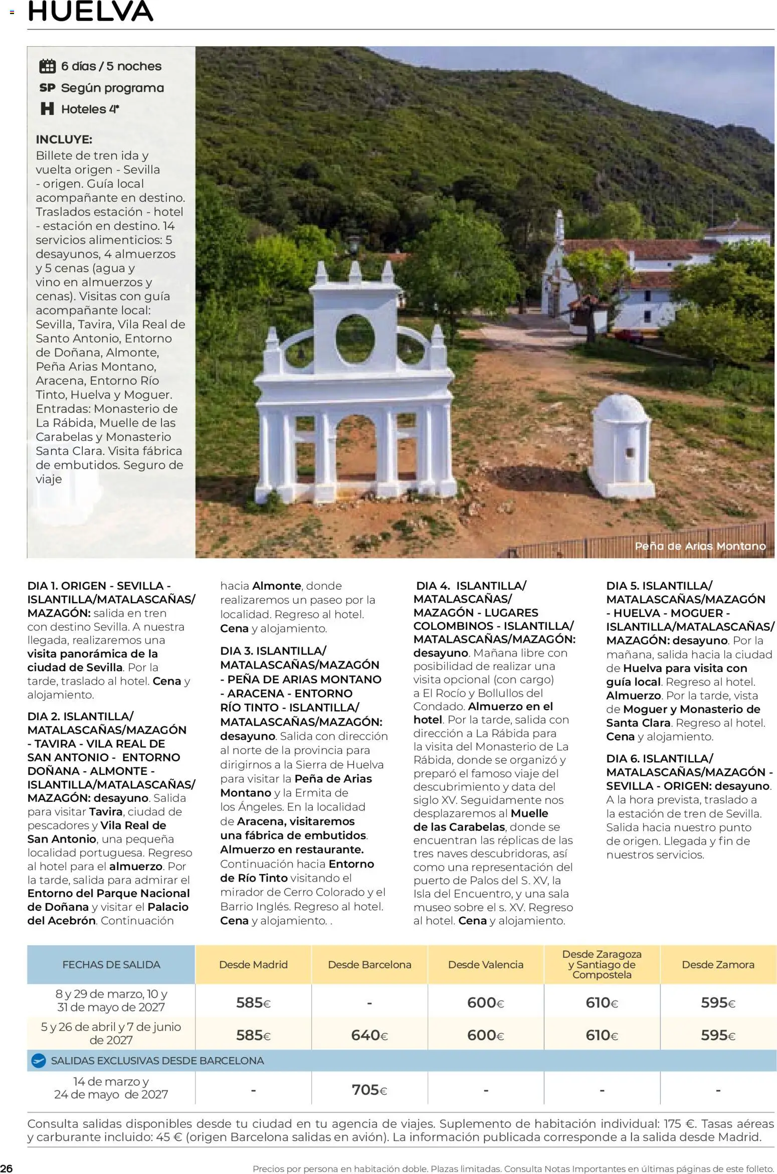 Viajes El Corte Inglés folleto Destinos Otoño y Primavera │ válido desde el 01/07/2026 | Página: 26 | Productos: Vino, Agua