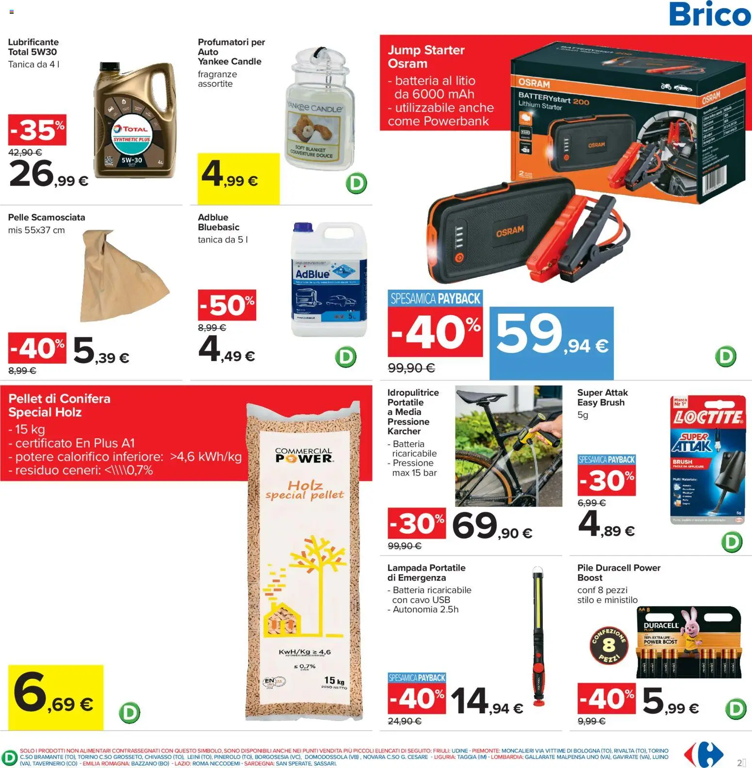 Volantino Carrefour del 24/07/2026 | Pagina: 25 | Prodotti: Lubrificante, Idropulitrice, Cavo, Batteria