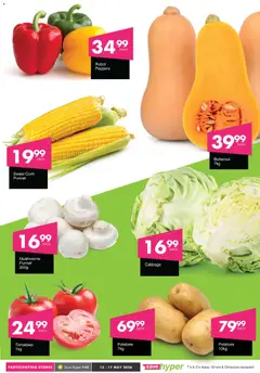 Save specials catalogue – valid from 15.05.2026 | Page: 2 | Products: Corn, Mushrooms, Tomatoes, Potatoes