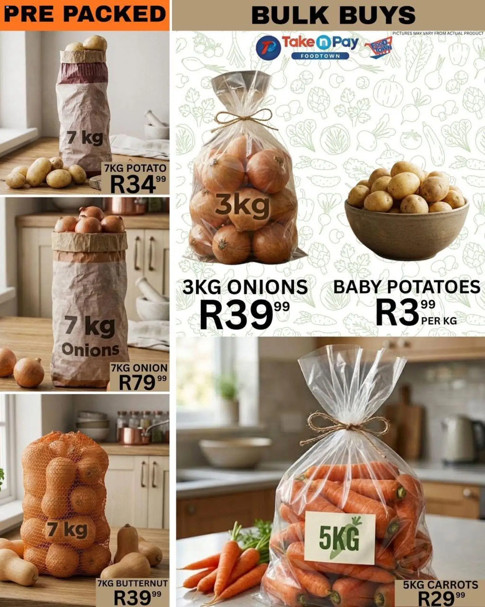 New Take n Pay catalogue – valid from 14.06.2026 | Page: 19 | Products: Carrots, Potatoes, Onions