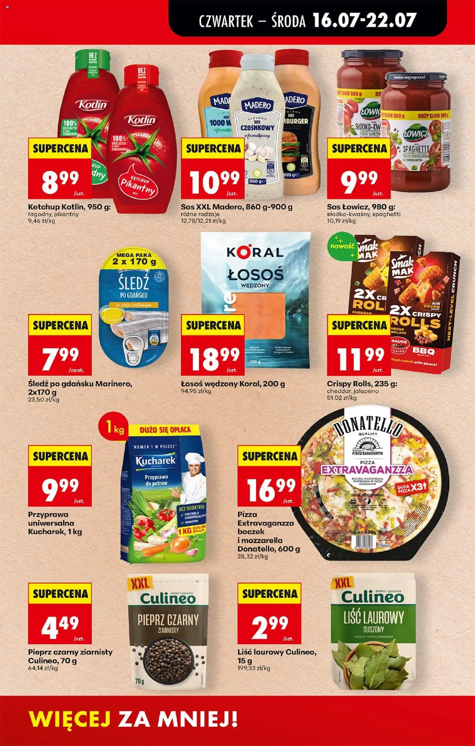 Biedronka gazetka od czwartku od 16.07.2026 | Strona: 51 | Produkty: Mak, Łosoś wędzony, Boczek, Mozzarella