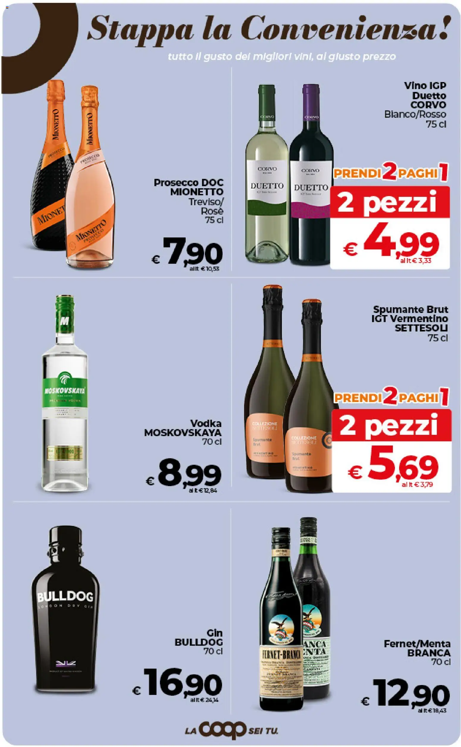 Volantino Ipercoop del 09.06.2026 | Pagina: 43 | Prodotti: Vodka, Prosecco, Vino, Spumante