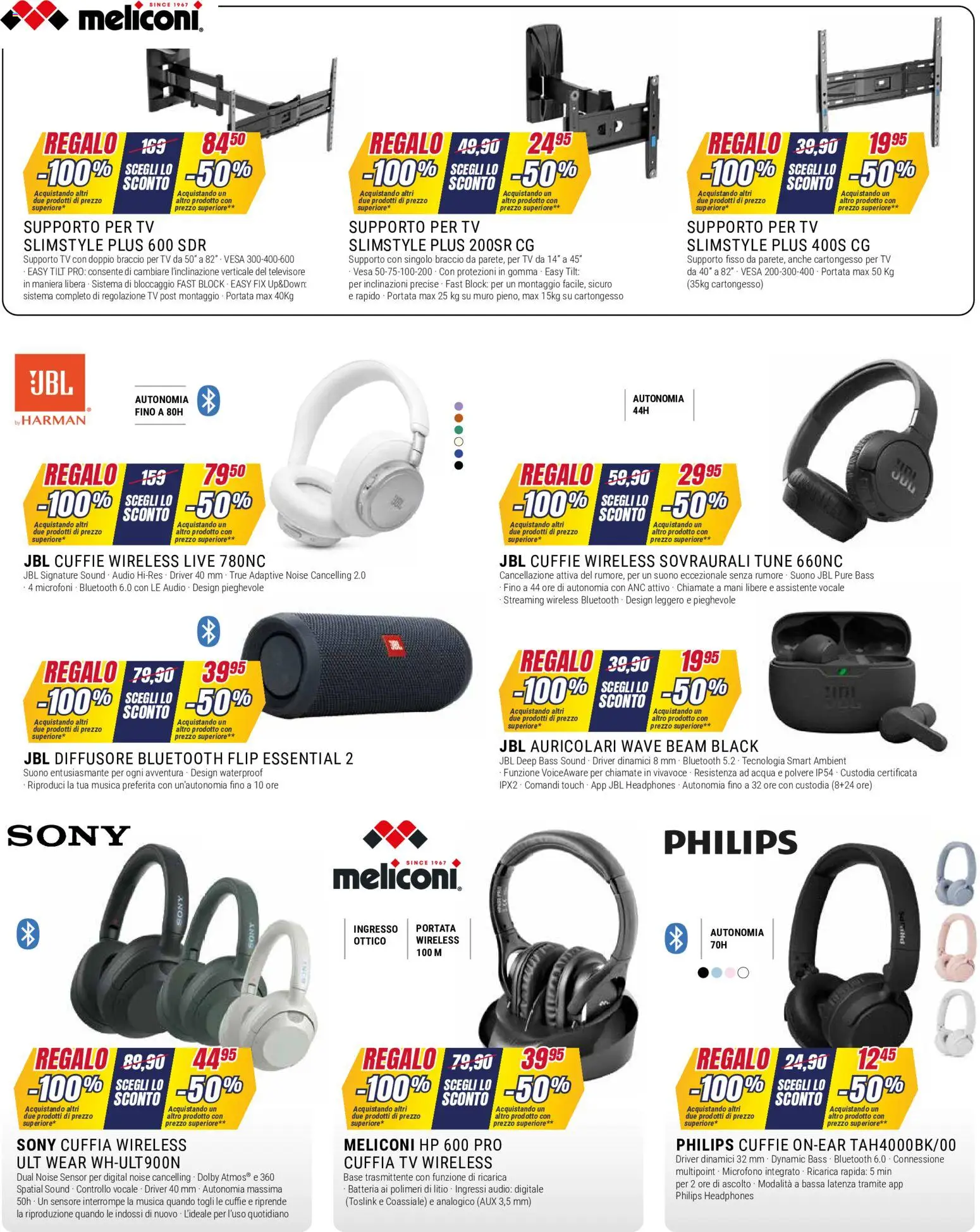 Volantino Trony del 29/10/2026 | Pagina: 8 | Prodotti: Auricolari, Acqua, Audio, Cuffie