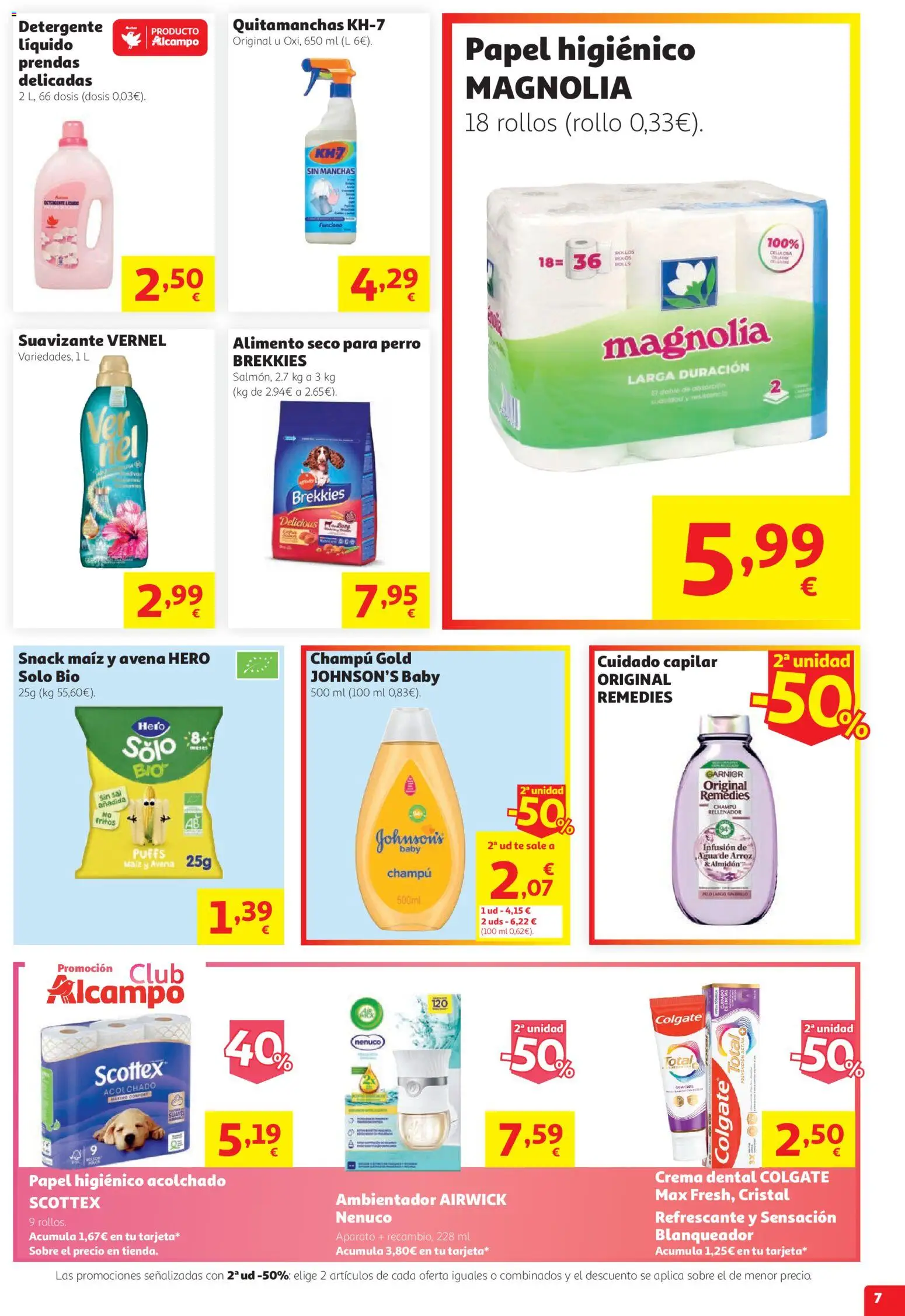 Alcampo folleto │ válido desde el 13/08/2026 | Página: 7 | Productos: Maíz, Arroz, Suavizante, Ambientador