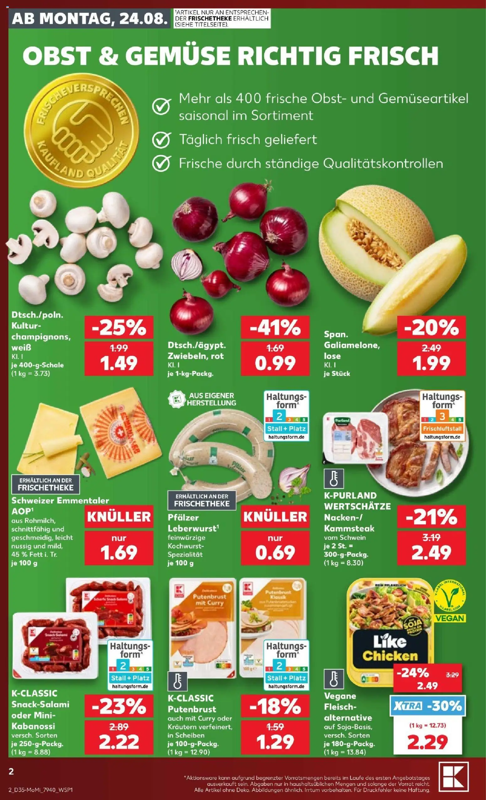 Kaufland Německo leták - Köln od 24.08.2026 | Strana: 2 | Produkty: Vegan, Forma