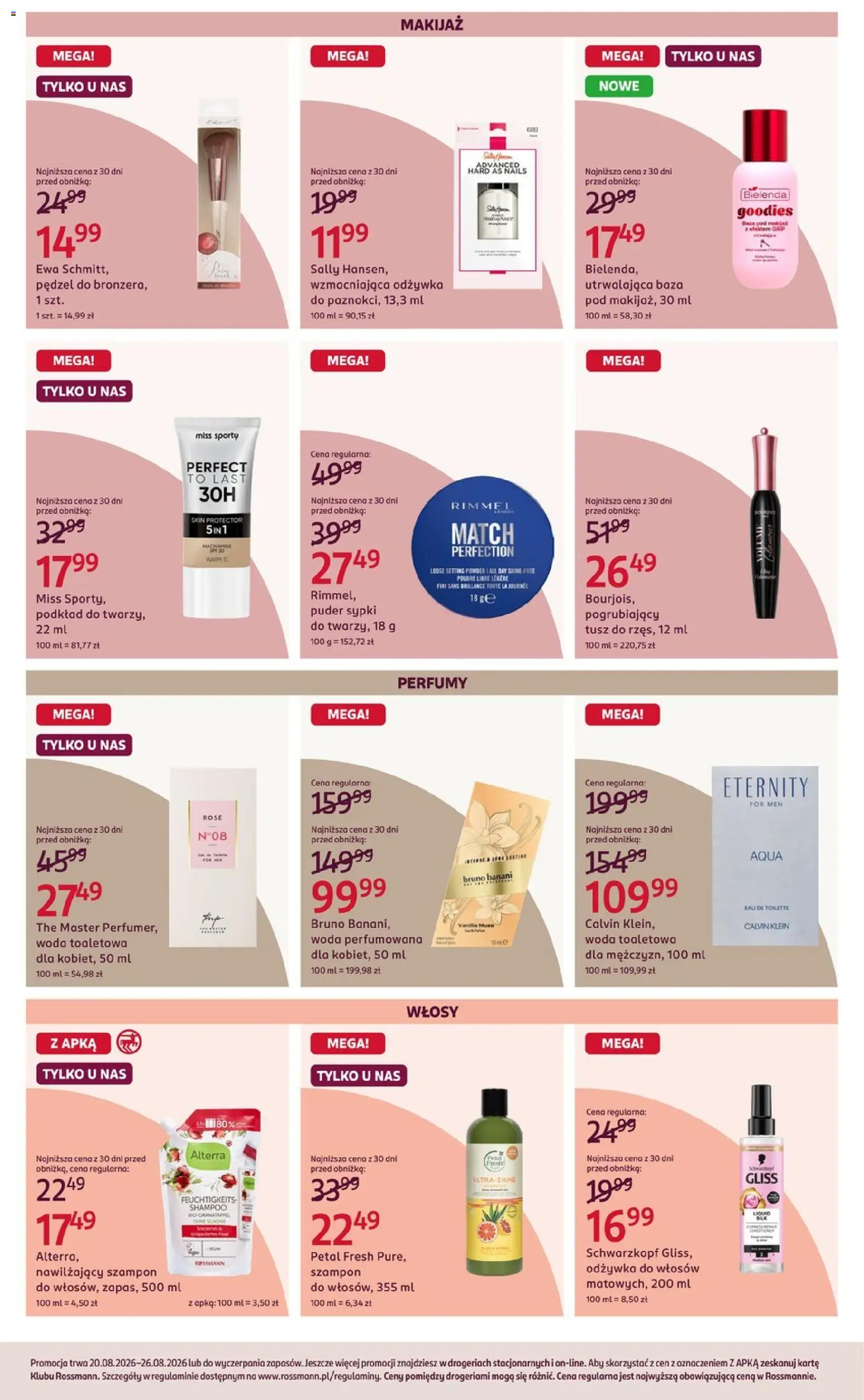 Rossmann gazetka od 20.08.2026 | Strona: 5 | Produkty: Bielenda, Puder, Szampon, Odżywka