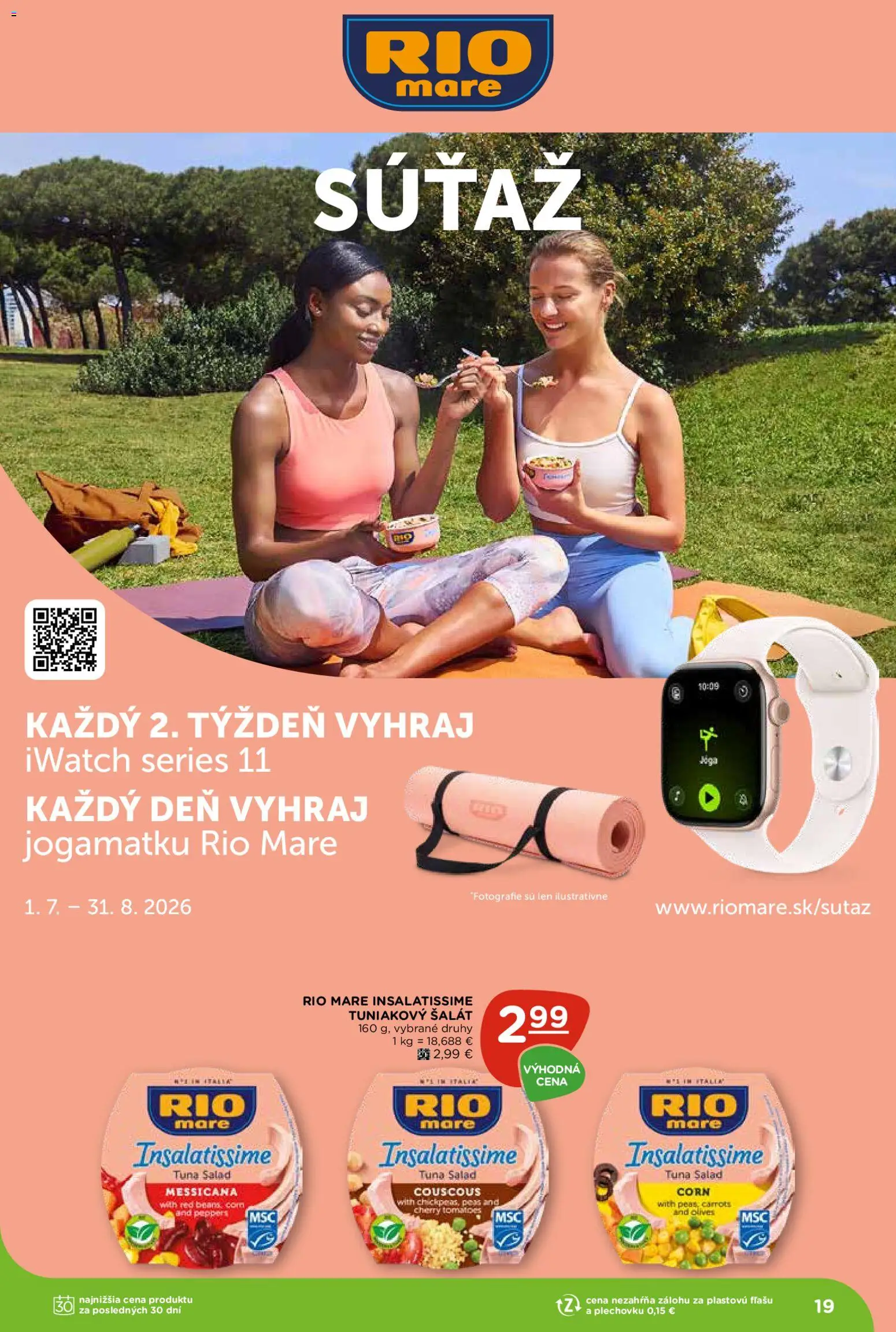 Nové Terno akcie – leták je platný od 13.08.2026 | Strana: 19 | Produkty: Rio Mare, Šalát, Tuniakový šalát
