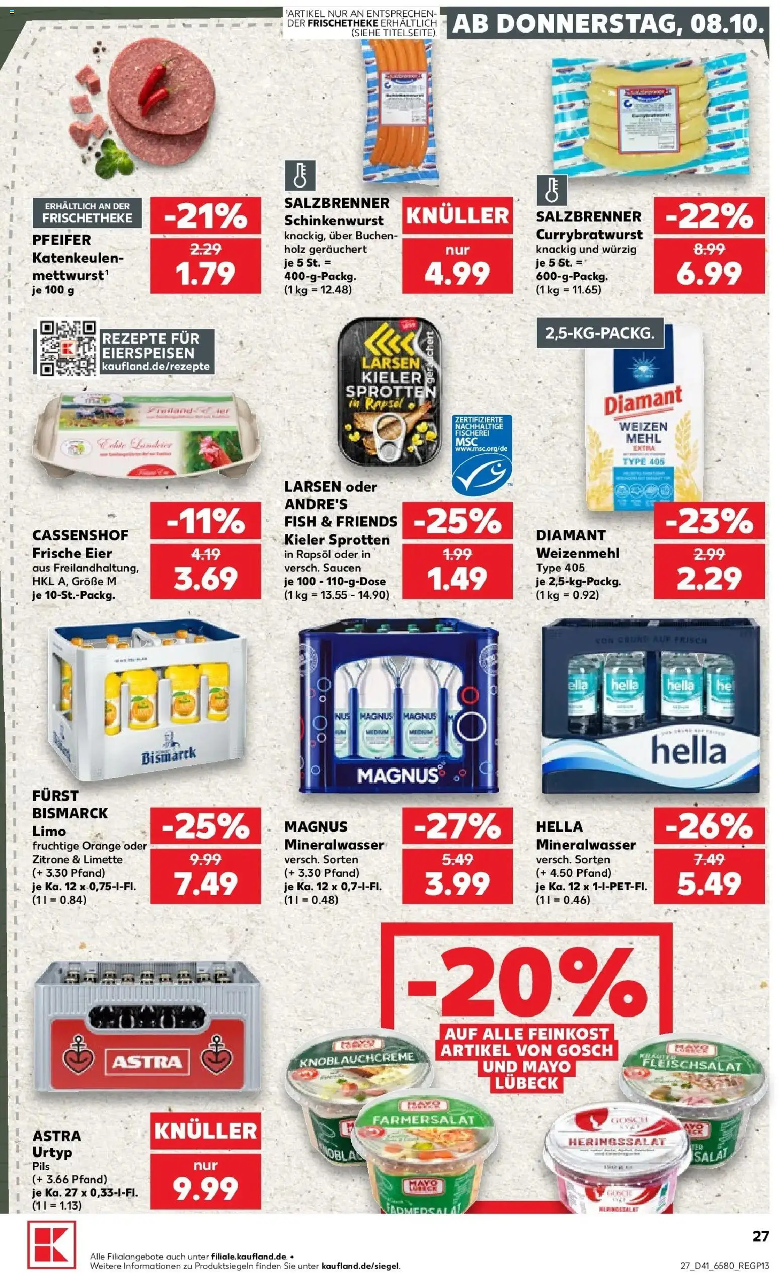 Prospekt Kaufland ab 05.10.2026 » Angebote Online zum Blättern | Seite: 37 | Produkte: Eier, Rapsöl, Pils, Mineralwasser