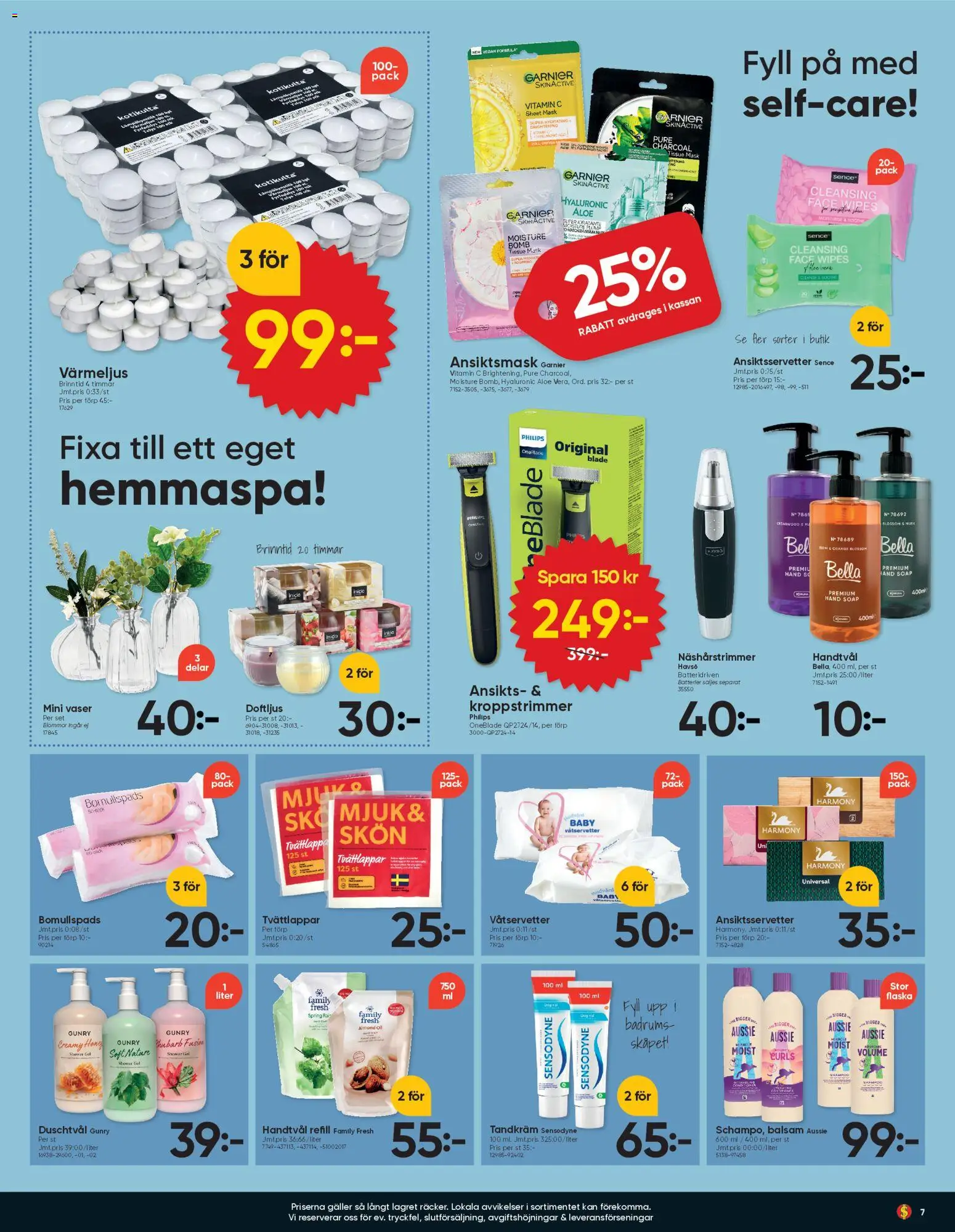 Dollar Store reklamblad aktuell från 01.05.2026 | Sida: 7 | Produkter: Batterier, Balsam, Tandkräm, Ansiktsmask