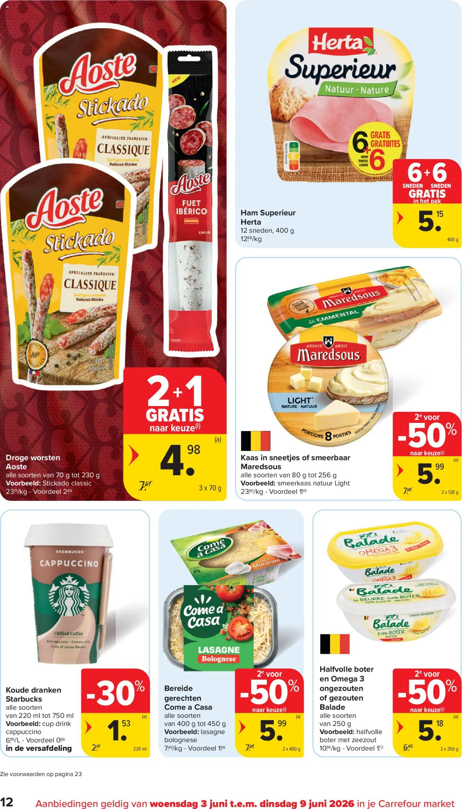 {H1} | Pagina: 12 | Producten: Ham, Lasagne, Macaroni, Boter