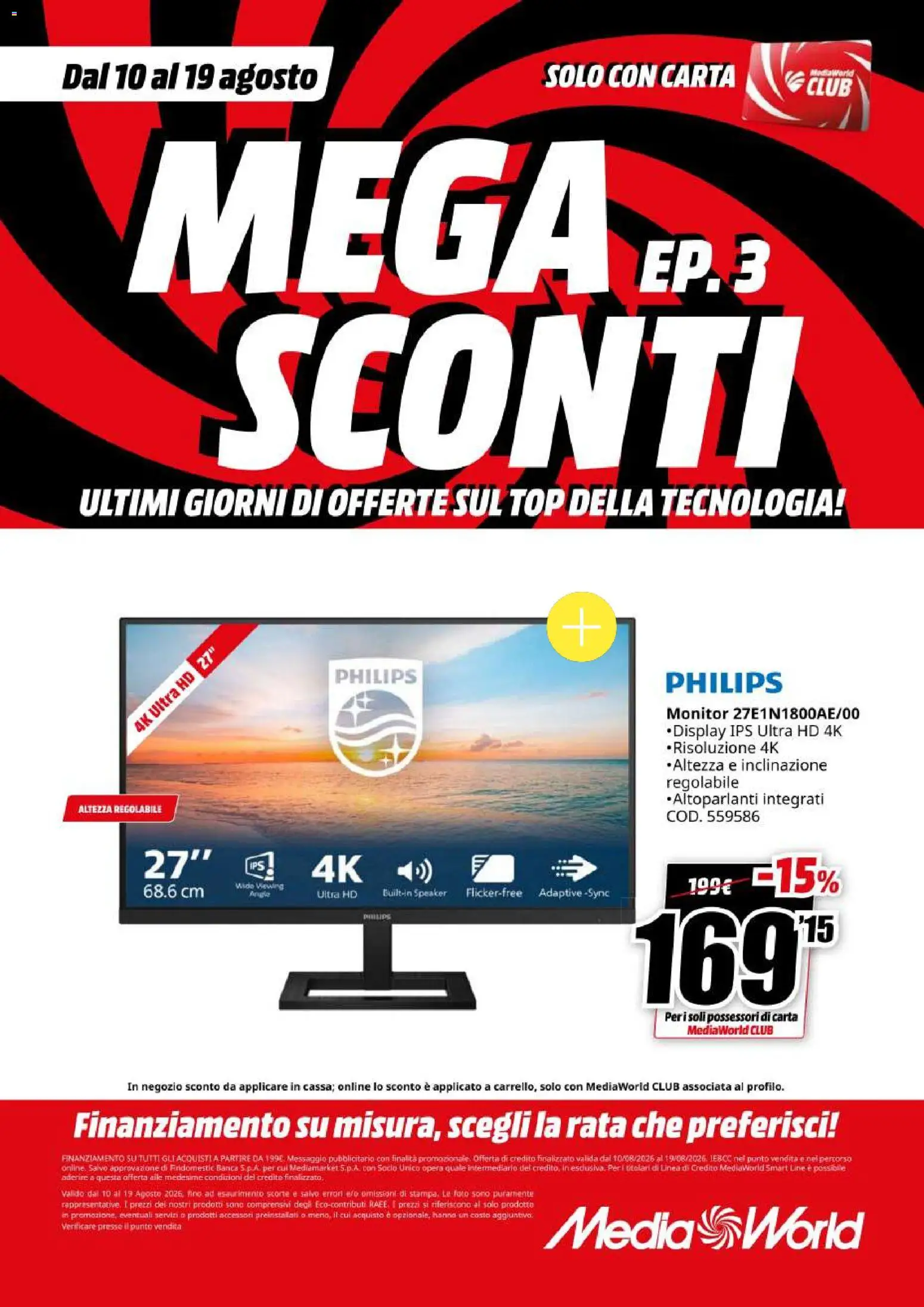 Volantino Media World del 10/08/2026 | Pagina: 20