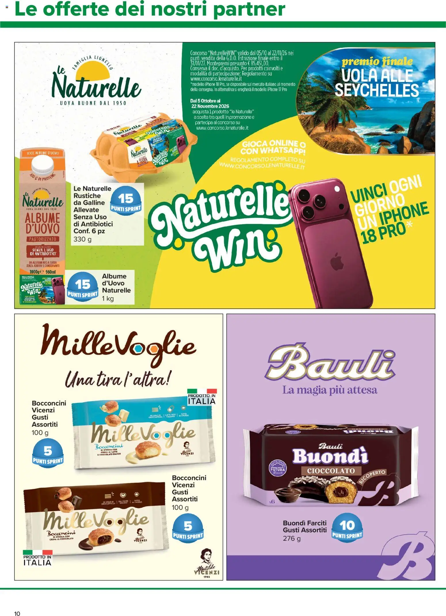 Volantino Carrefour del 22/10/2026 | Pagina: 10 | Prodotti: Crema, Uova, Latte, The