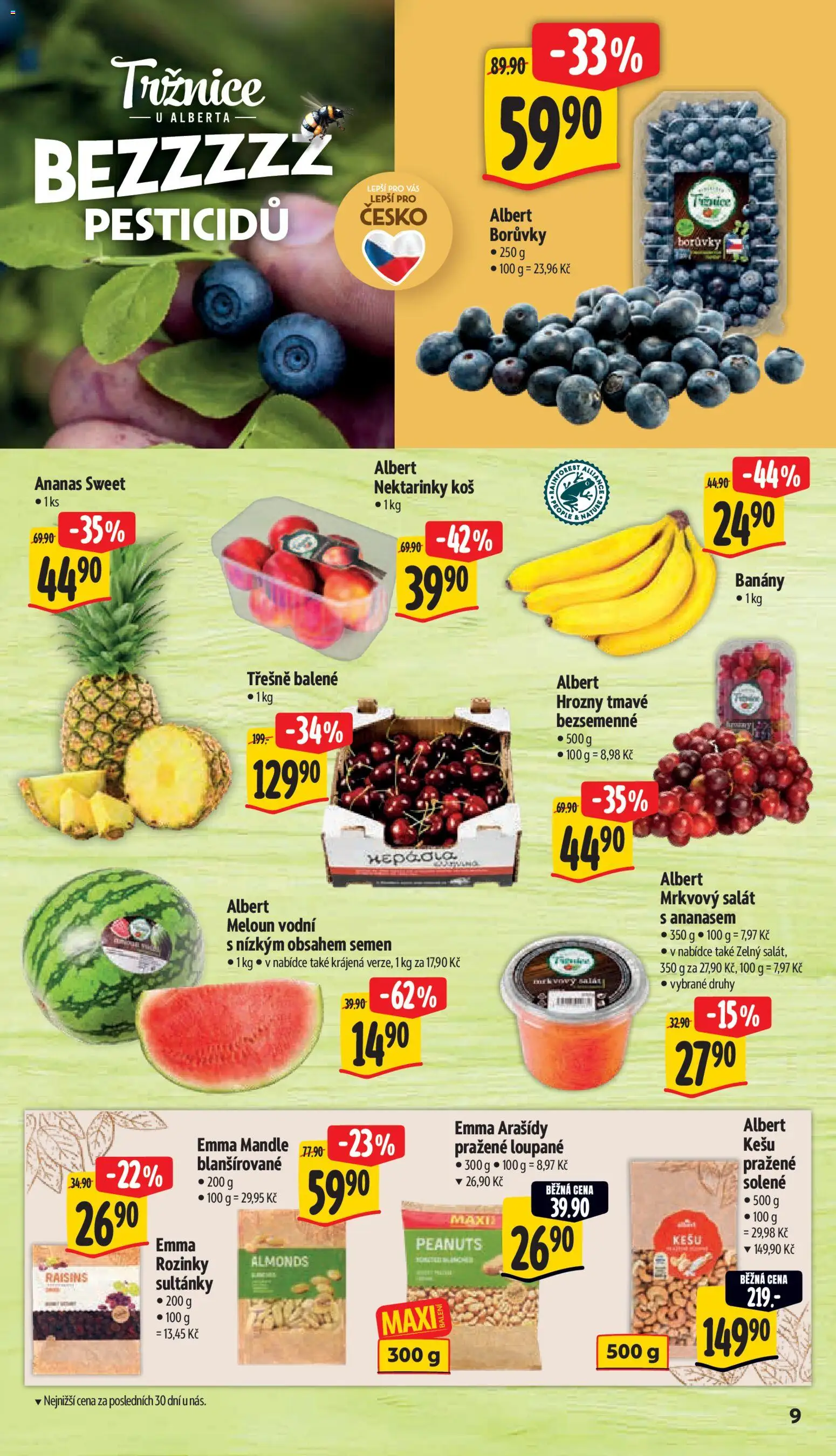 Albert leták - Hypermarket od 15.07.2026 | Strana: 17 | Produkty: Meloun, Ananas, Borůvky, Nektarinky