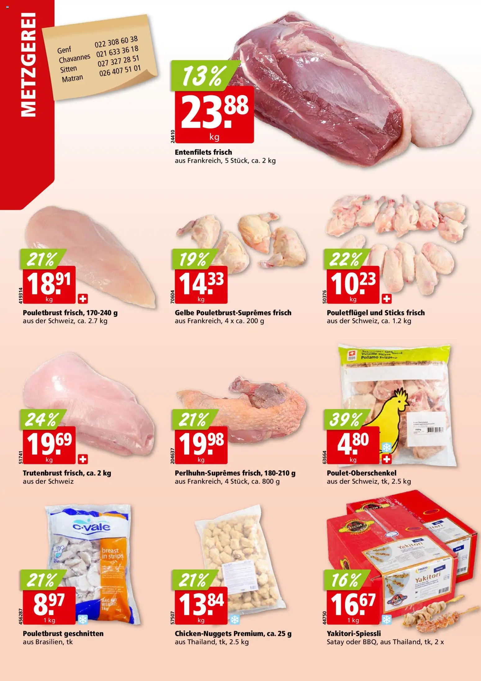 Aligro aktionen Chavannes, Matran, Genf, Sitten – gültig ab 14.09.2026 | Seite: 6 | Produkte: Pouletbrust