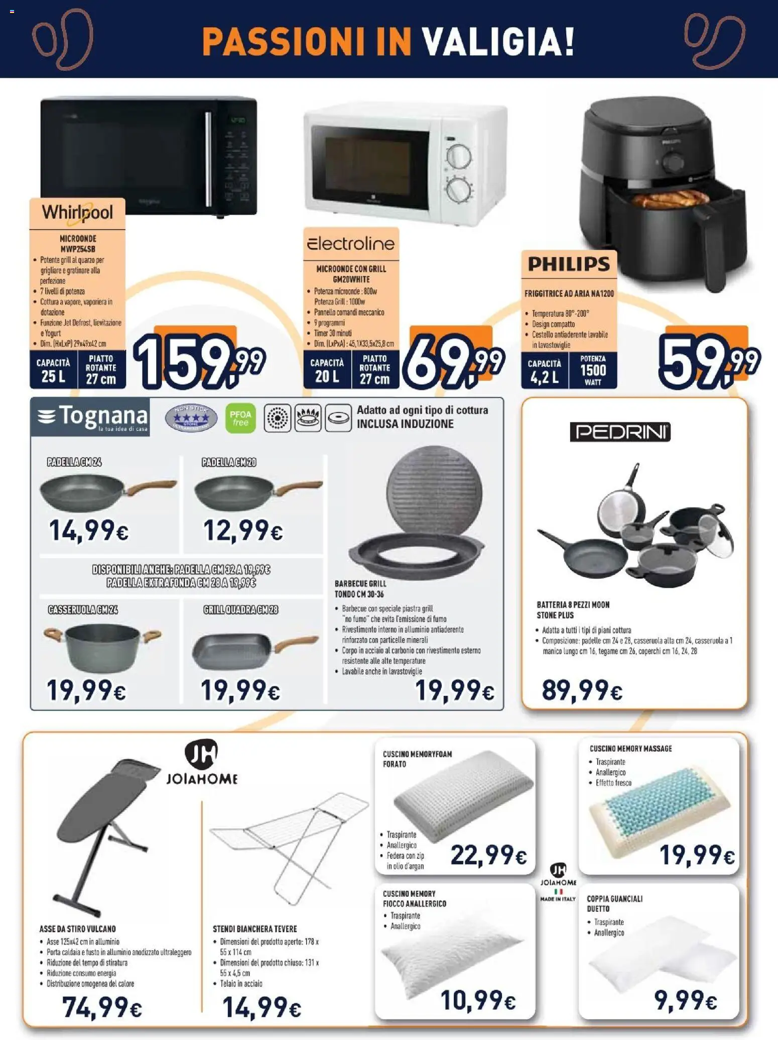 Volantino Unieuro del 01/07/2026 | Pagina: 21 | Prodotti: Microonde, Barbecue, Valigia, Padella