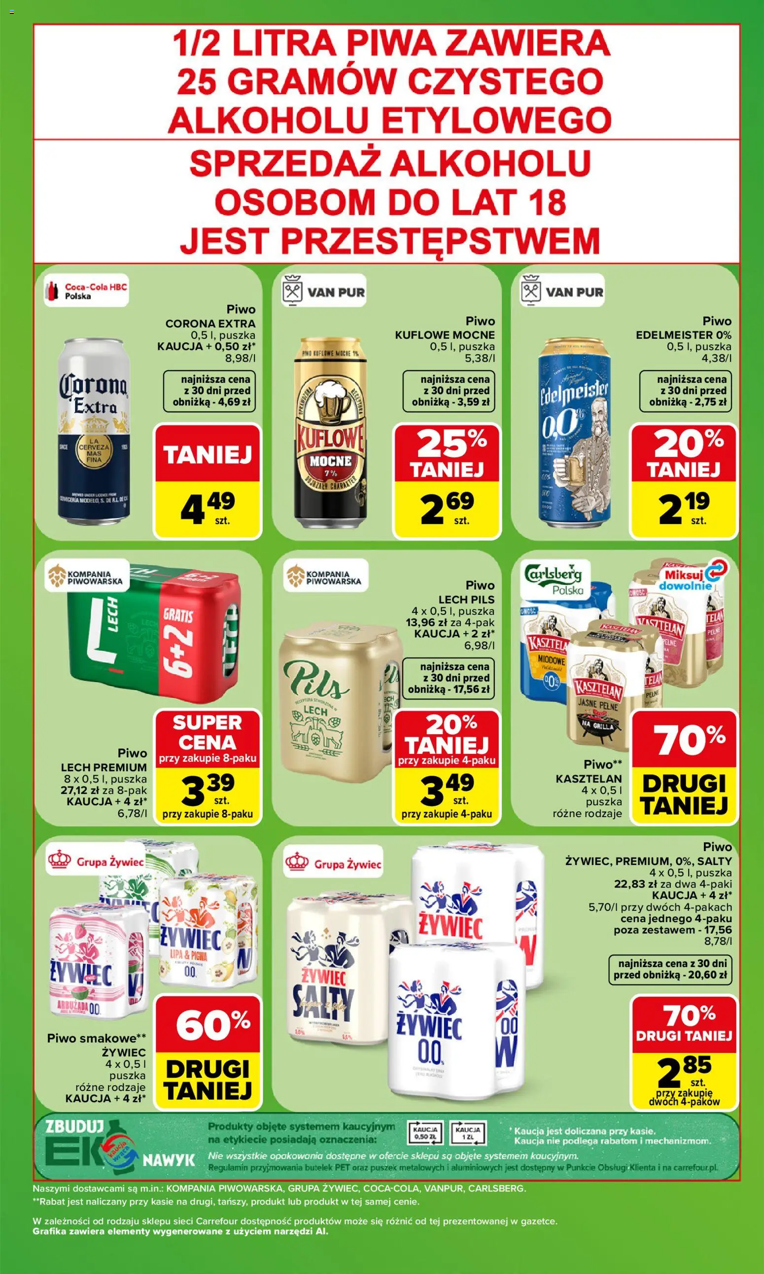 Carrefour gazetka - Zakupowa taktyka kibica od 06.07.2026 | Strona: 5 | Produkty: Piwo