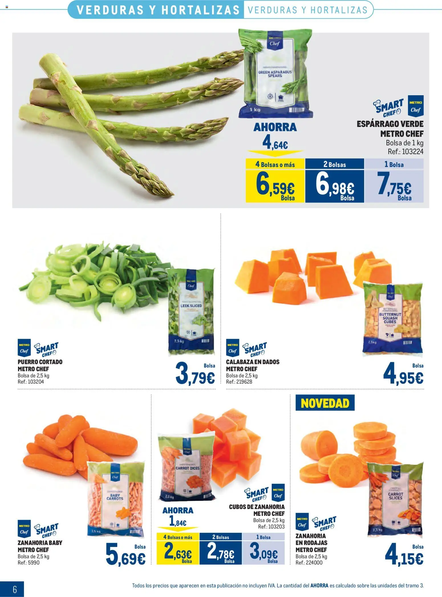 Makro Congelados Sur │ válido desde el 04.05.2026 | Página: 6 | Productos: Πράσινο τσάι, Zanahoria, Bolsa