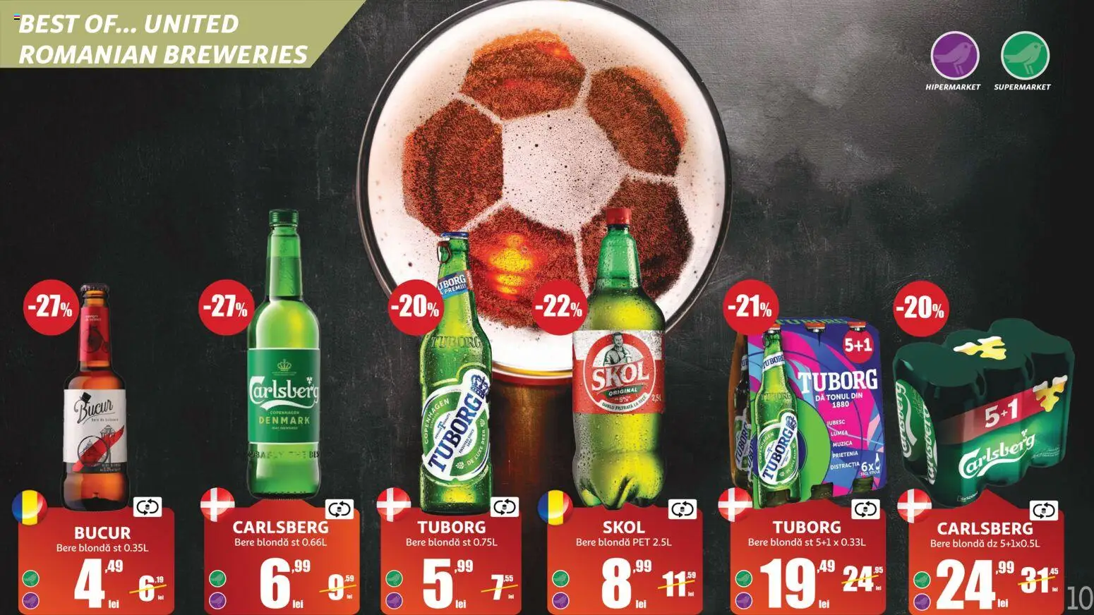 Noul catalog Auchan – valabil de la 10.06.2026 | Pagină: 10 | Produse: Bere