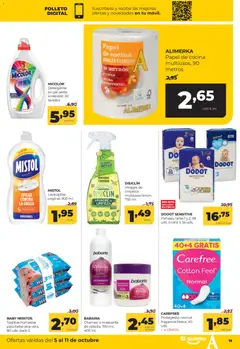 Vista previa Alimerka folleto válido desde el 05/10/2026 | Página: 15 | Productos: Champú, Detergente, Lavavajillas, Toallitas húmedas