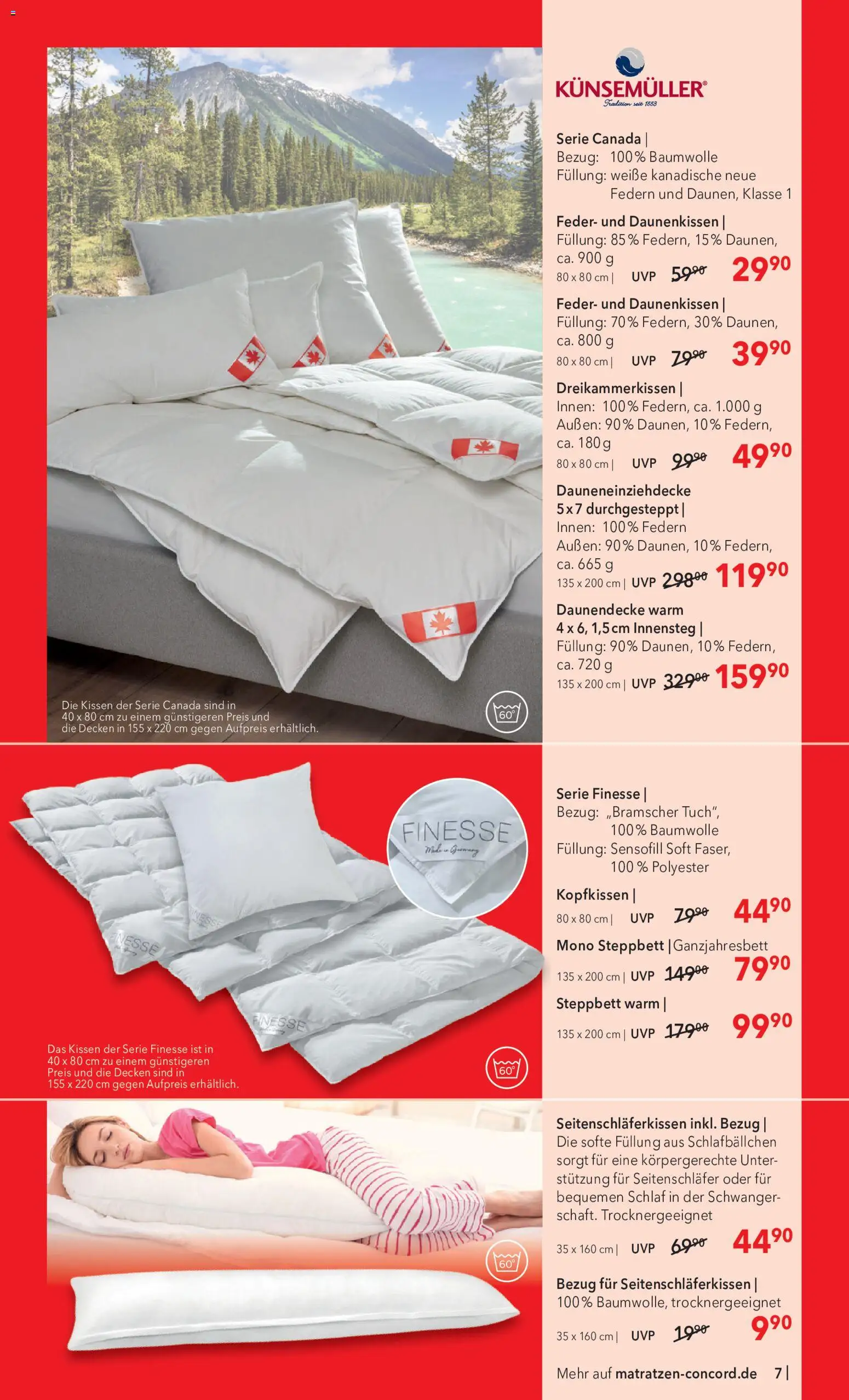 Matratzen Concord Prospekt – gültig ab 24.06.2026 | Seite: 7 | Produkte: Kissen, Kopfkissen