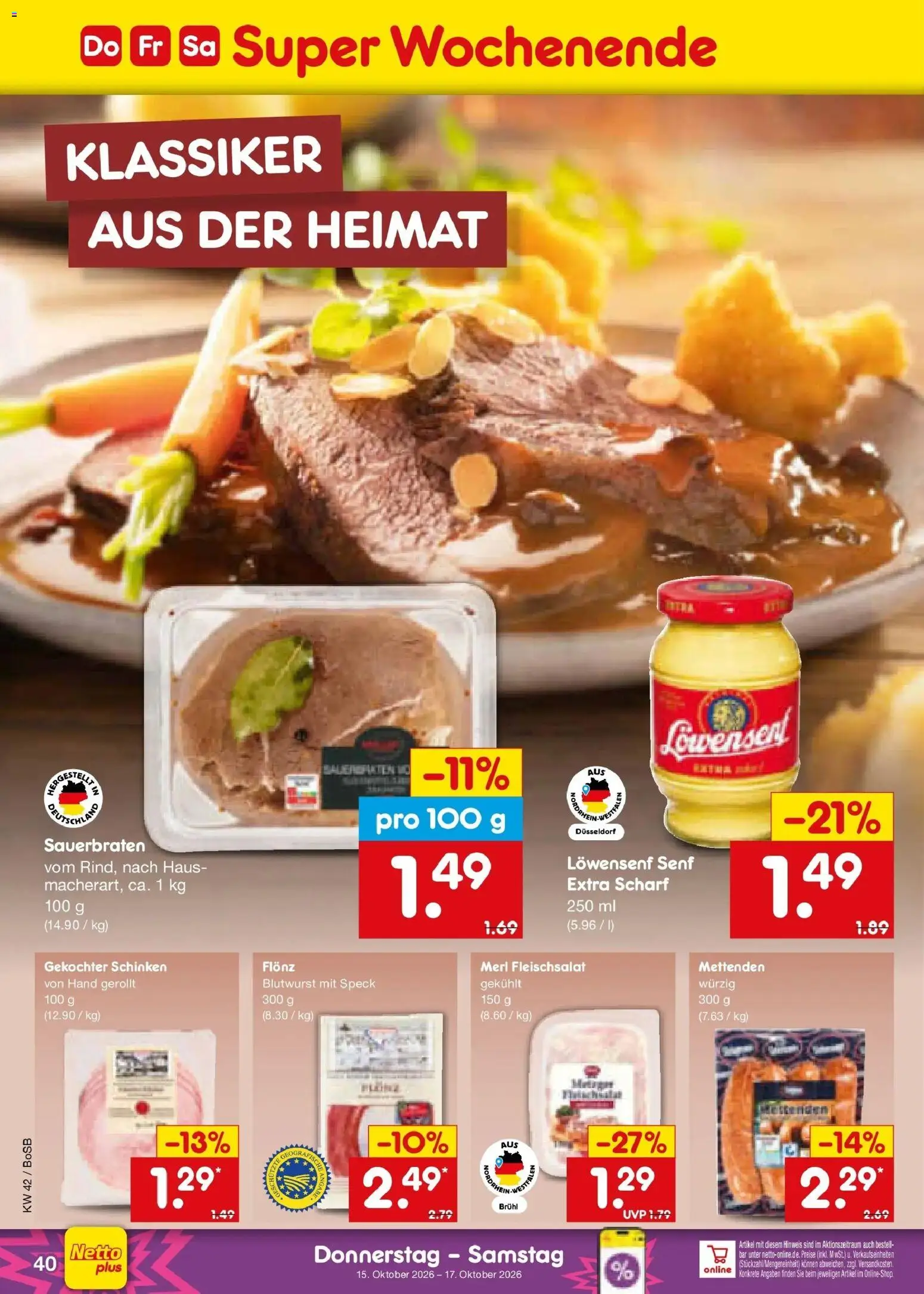 Netto Marken-Discount Prospekt Bochum (ab 12.10.2026) » Angebote | Seite: 56 | Produkte: Schinken