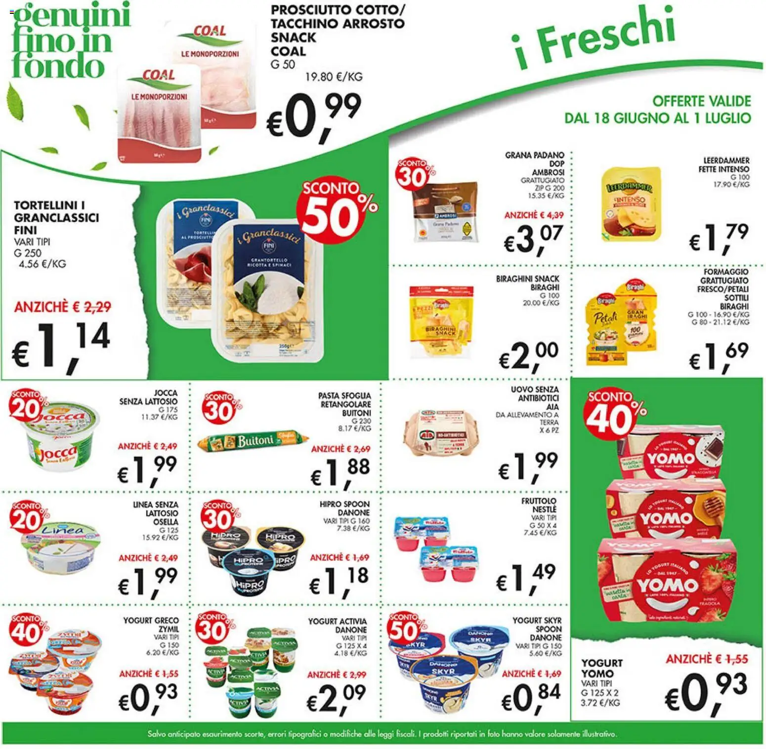 Volantino Coal del 18.06.2026 | Pagina: 11 | Prodotti: Arrosto, Pasta sfoglia, Prosciutto, Pasta