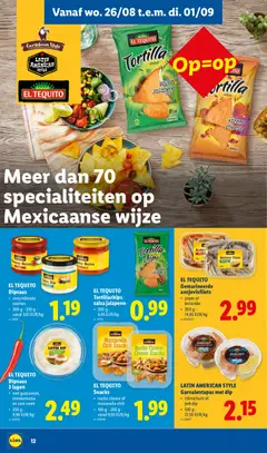 EL TEQUITO Tortillachips salsa jalapeno, 200 g - Voorbeeld van een folder van Lidl, geldig van 24/08/2026 | Pagina: 12
