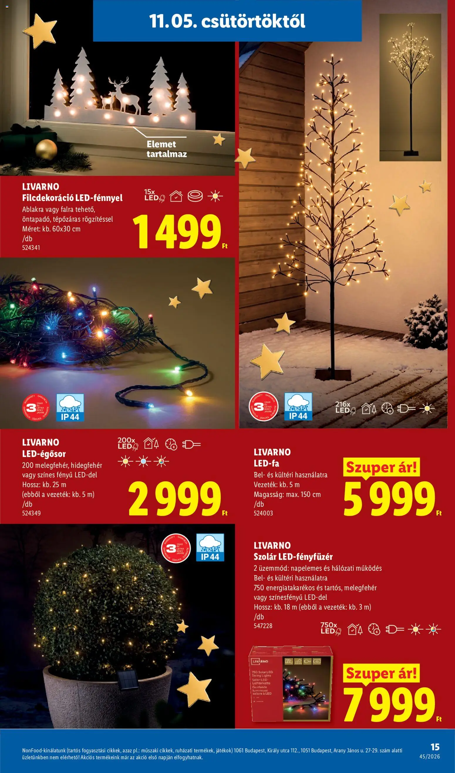 Lidl akciós ujság - amely érvényes a következő dátumtól: 2026.11.05. | Oldal: 15 | Termékek: Játékok, LED