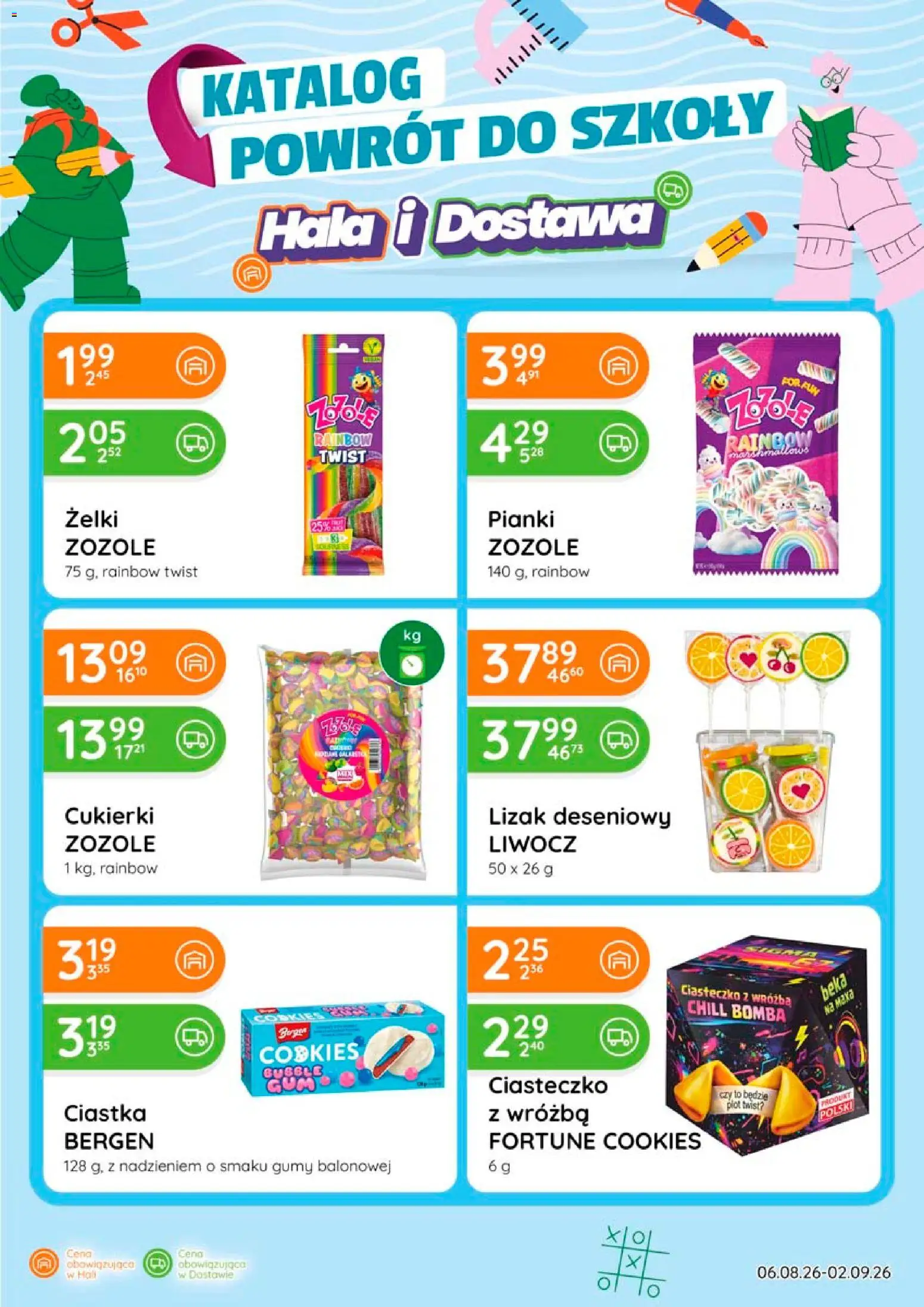 Eurocash gazetka - Powrót do Szkoły od 06.08.2026 | Strona: 1 | Produkty: Gumy, Pianki, Cukierki, Ciasteczka
