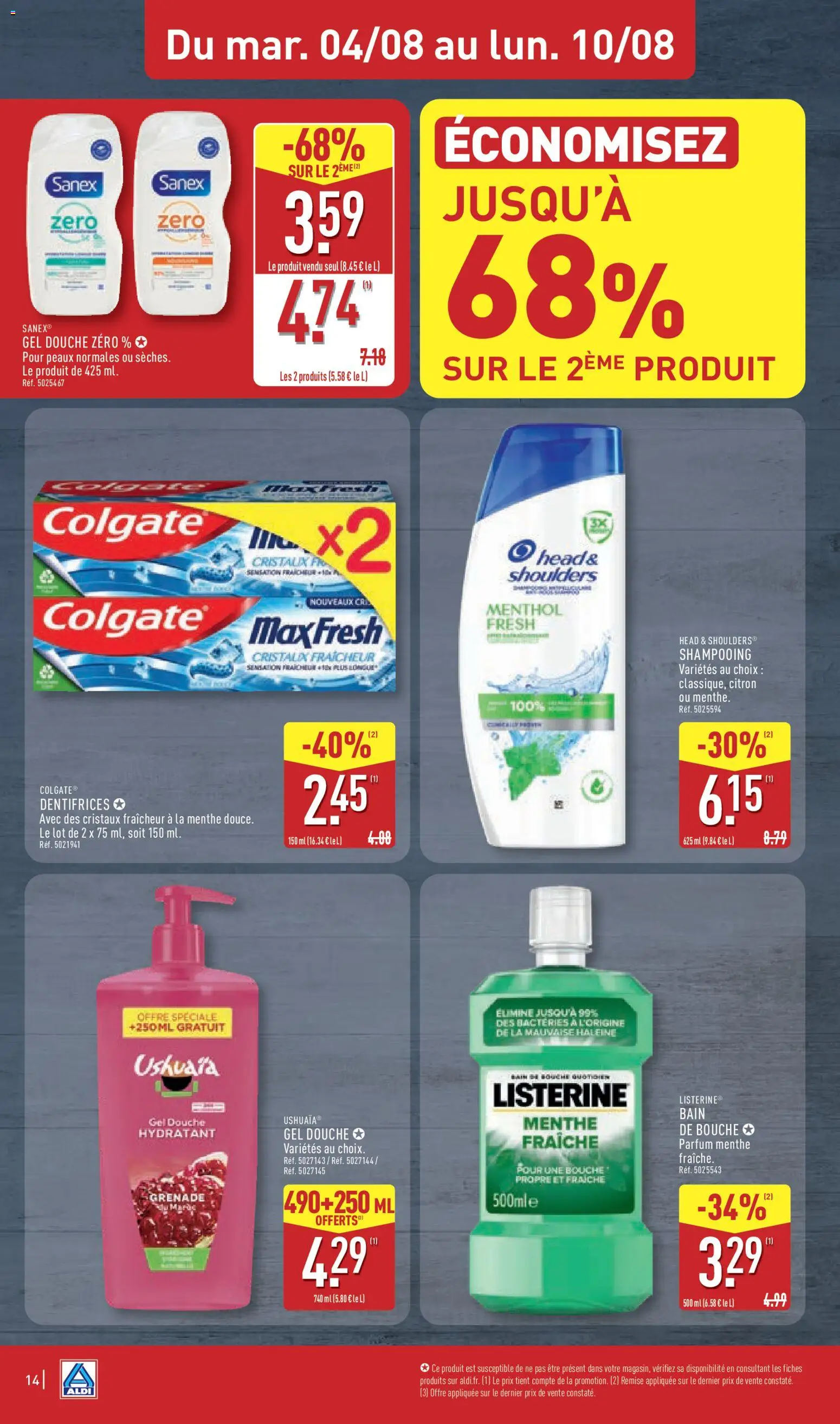 {H1} | Page: 16 | Produits: Head & Shoulders, Body, Menthe, Listerine bain de bouche